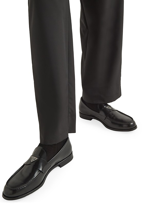 Shop Prada Brushed Leather Loafers | Saks Fifth Avenue Shop Prada Brushed Leather Loafers | Saks Fifth Avenue