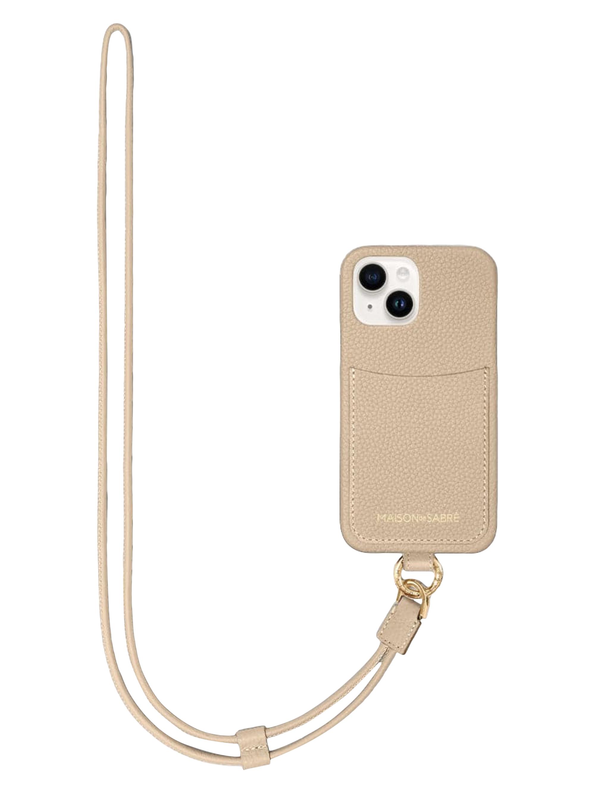 MAISON de SABRÉ ベージュ iPhone14ストラップ付ケース Maison de Sabre Sling Phone Case (iPhone 14 Pro) | Saks Fifth Avenue