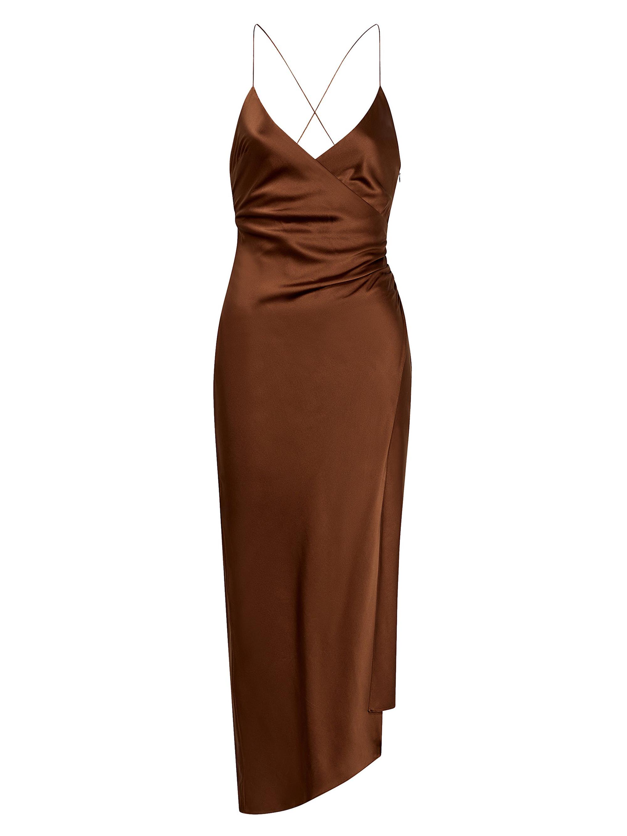 Ser.o.ya Women's Emma Silk Dress - Chocolate