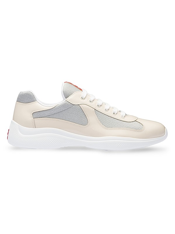 Shop Prada Men's America's Cup Patent Leather Sneakers Shop Prada Men's America's Cup Patent Leather Sneakers