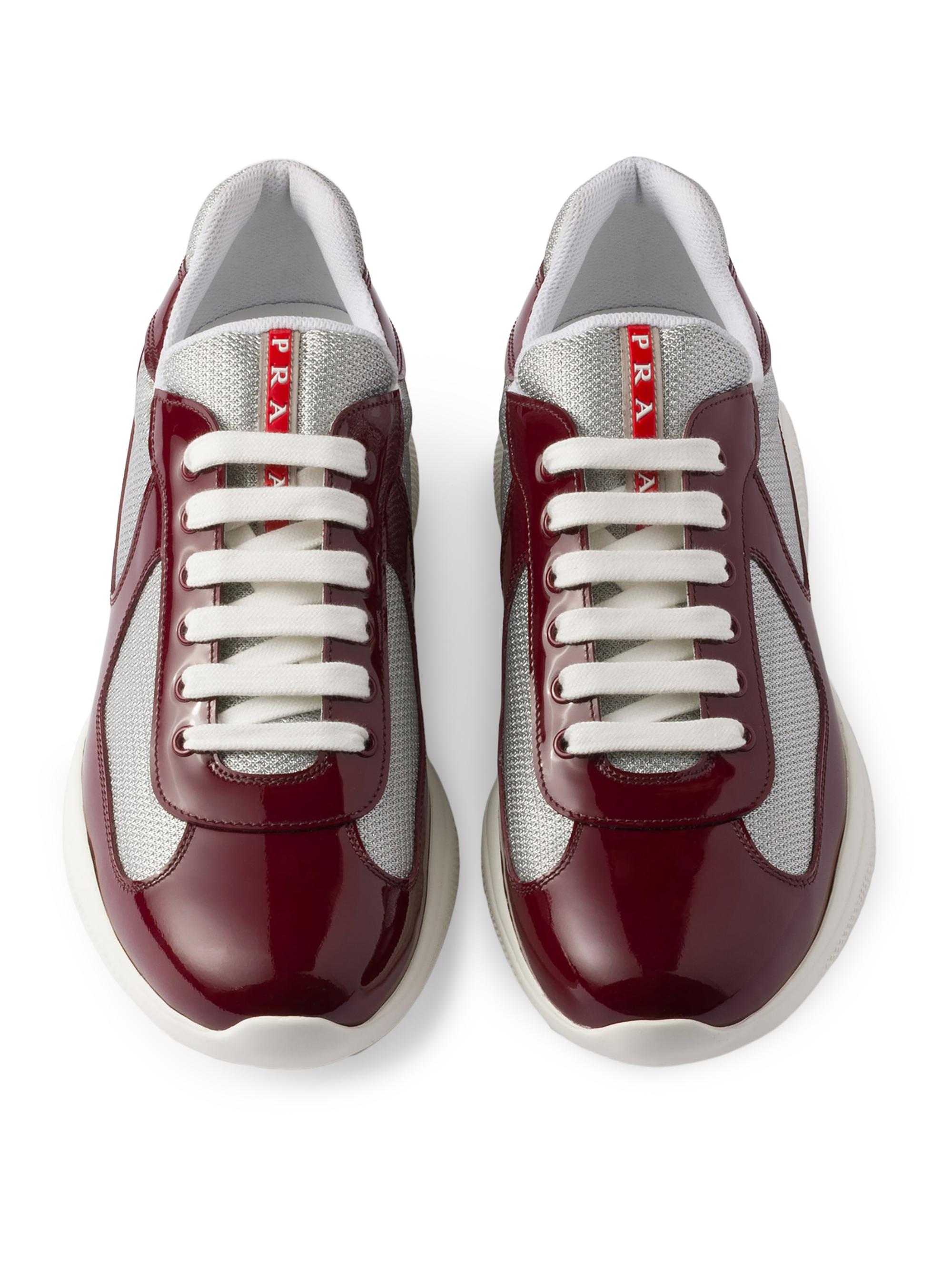 Patent Leather and Technical Fabric Prada America's Cup Sneakers