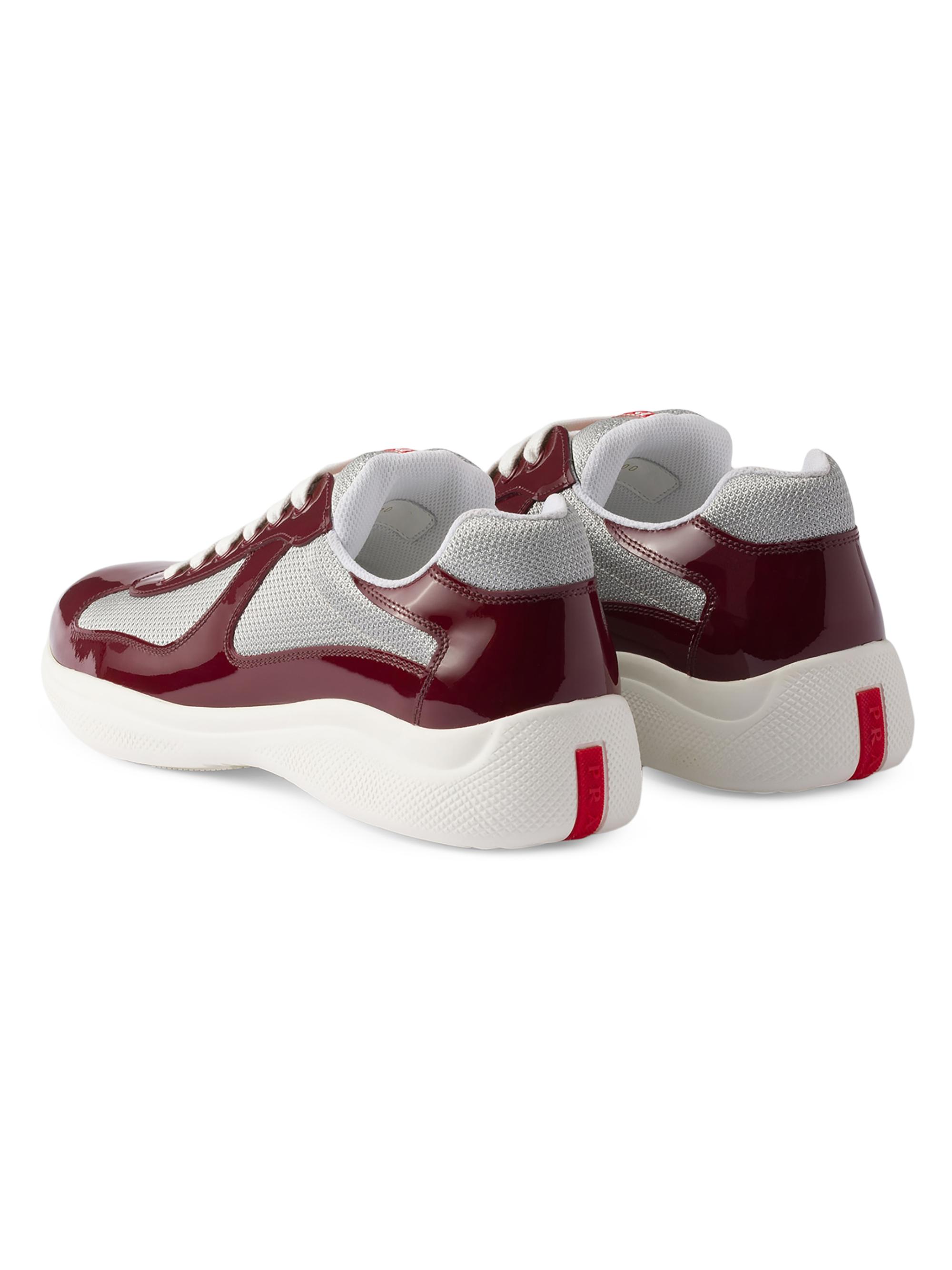 Patent Leather and Technical Fabric Prada America's Cup Sneakers