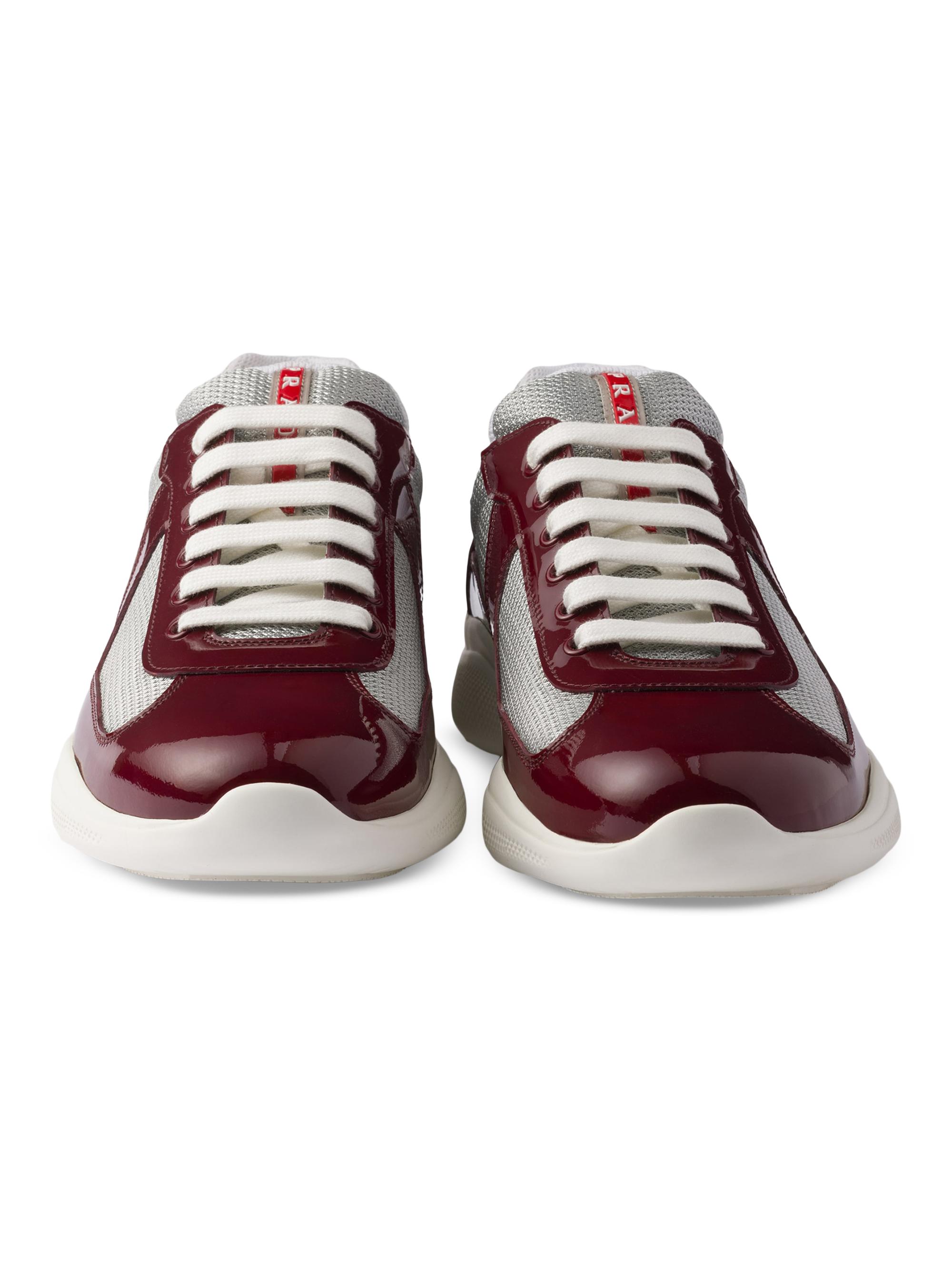Patent Leather and Technical Fabric Prada America's Cup Sneakers