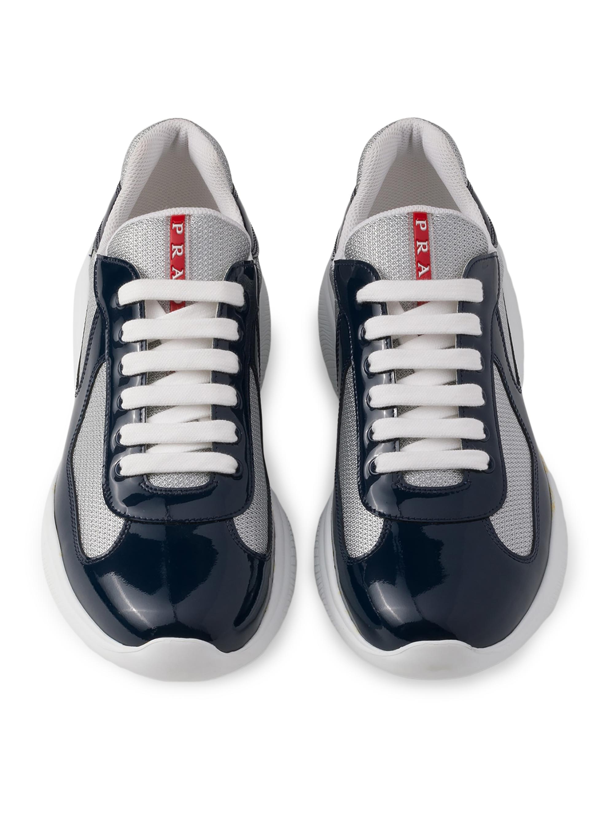 Patent Leather and Technical Fabric Prada America's Cup Sneakers