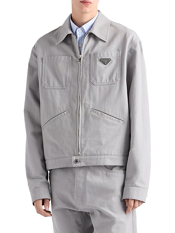 Shop Prada Denim Blouson Jacket | Saks Fifth Avenue Shop Prada Denim Blouson Jacket | Saks Fifth Avenue