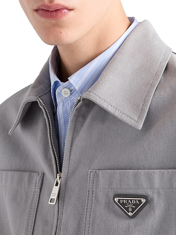 Shop Prada Denim Blouson Jacket | Saks Fifth Avenue Shop Prada Denim Blouson Jacket | Saks Fifth Avenue