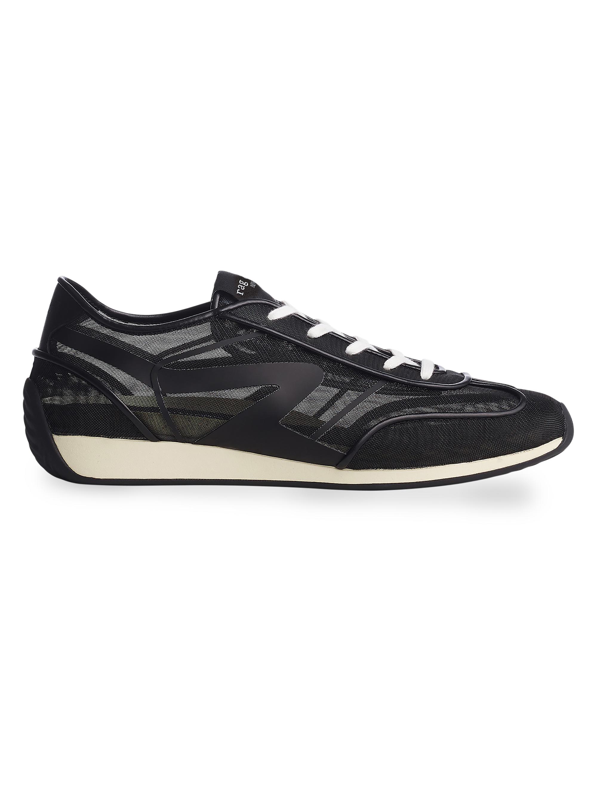 rag & bone Women's Retro Runner Slim Mesh Sneakers - Black