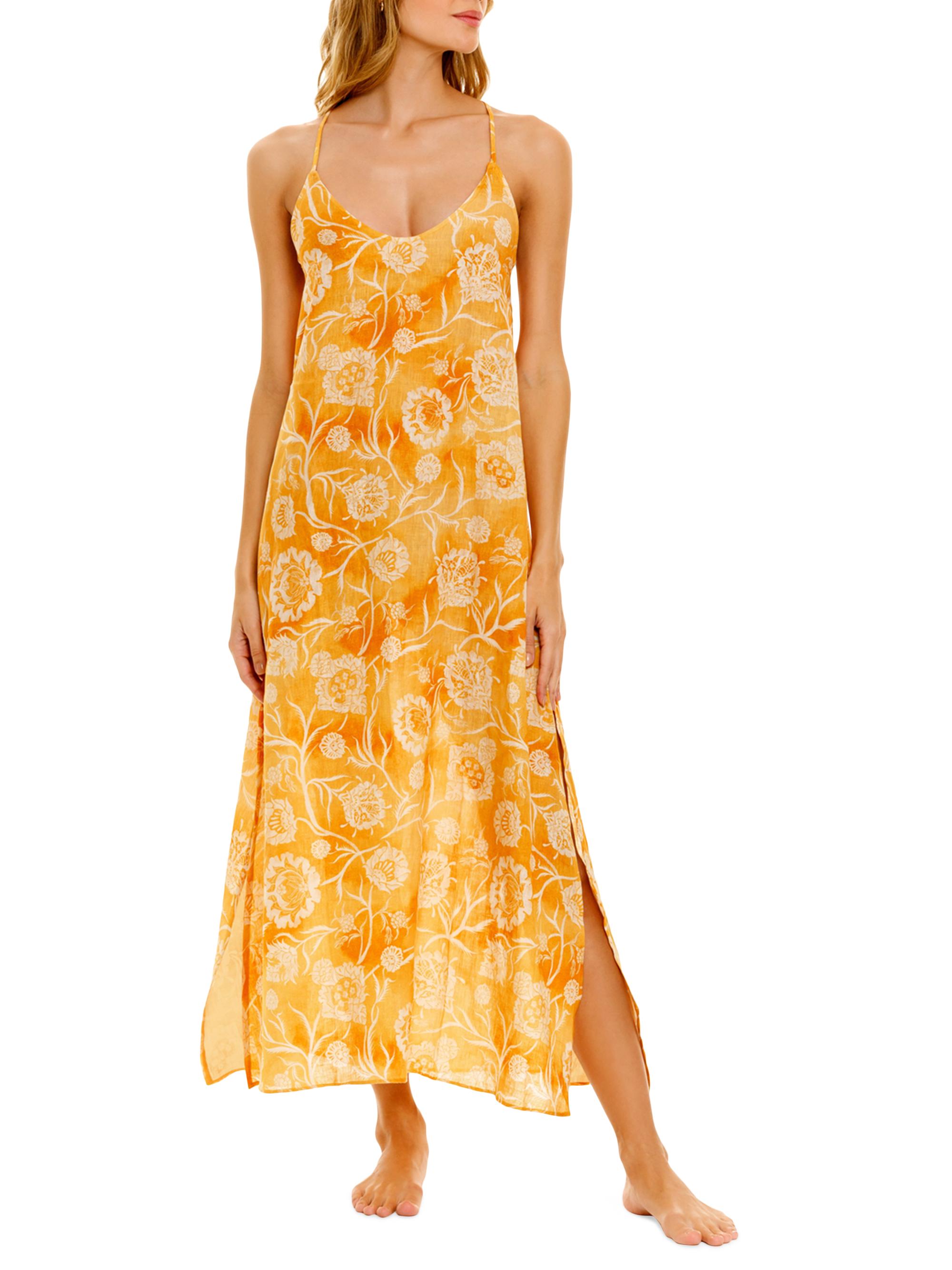 Summer Soirée Frida Claire Floral Linen Maxi Dress