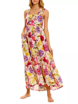 Shop The Lazy Poet Summer Soirée Mika Wind Floral Cotton Maxi Dress | Saks  Fifth Avenue