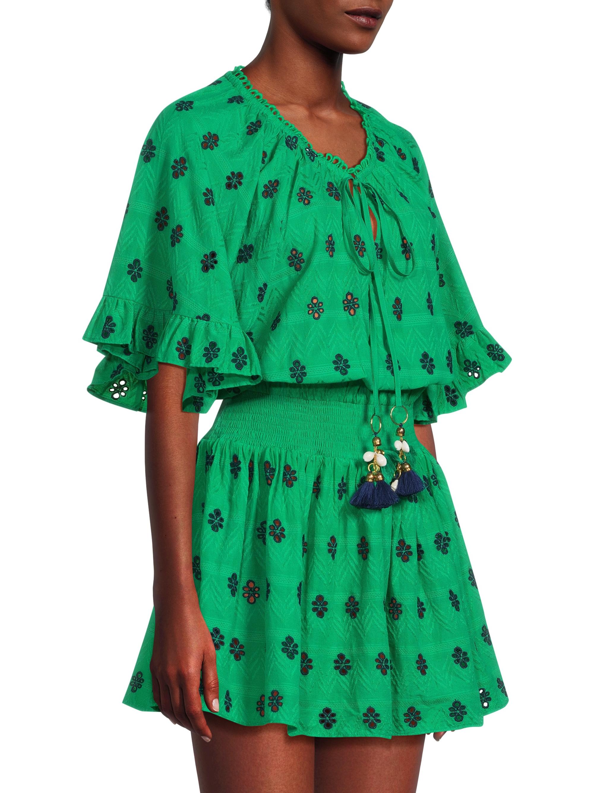 Ramy Brook Tena Eyelet Minidress | Saks Fifth Avenue