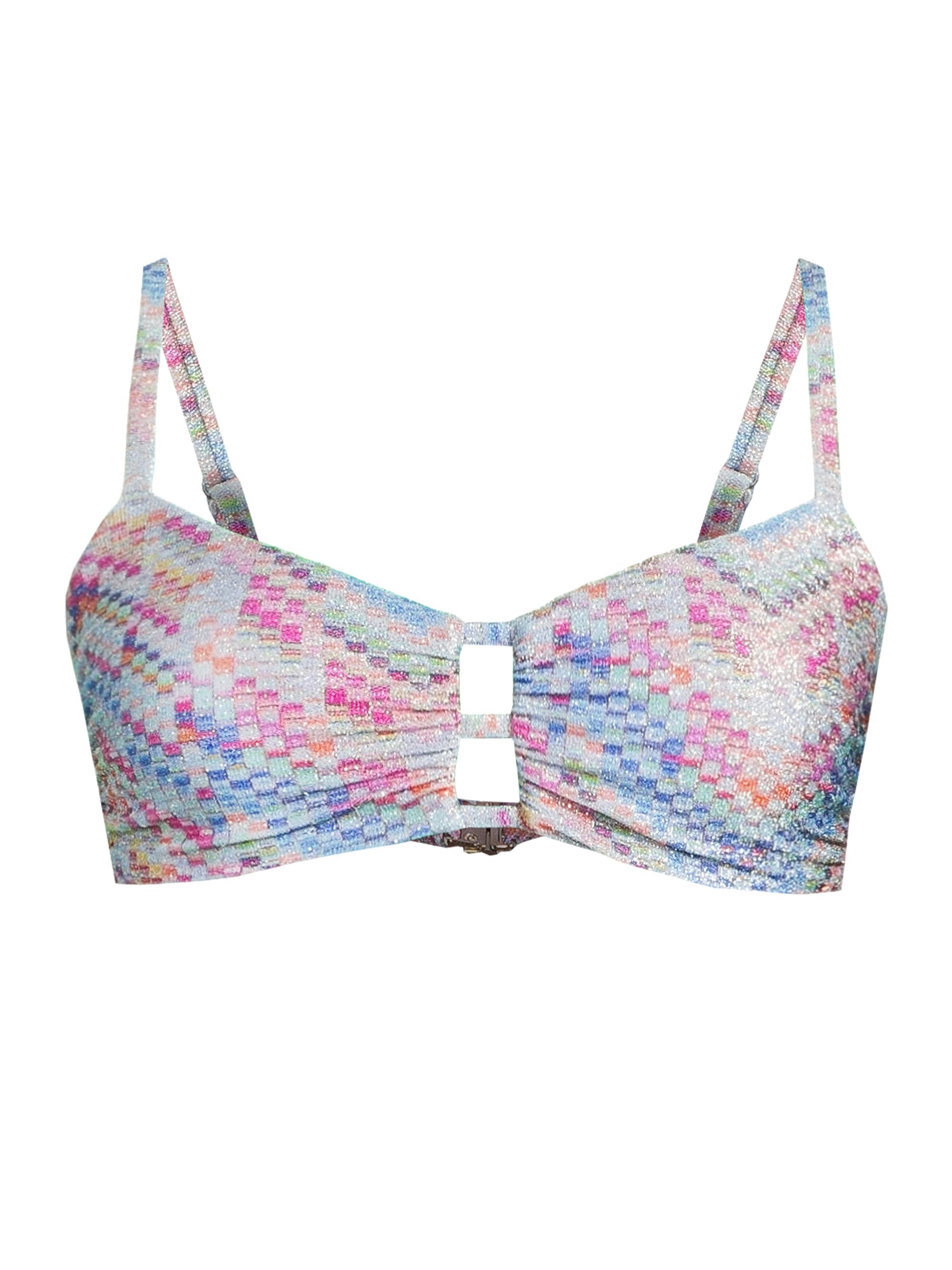 Ramy Brook Women's Paralee Shimmer Bikini Top - Serene Blue Combo