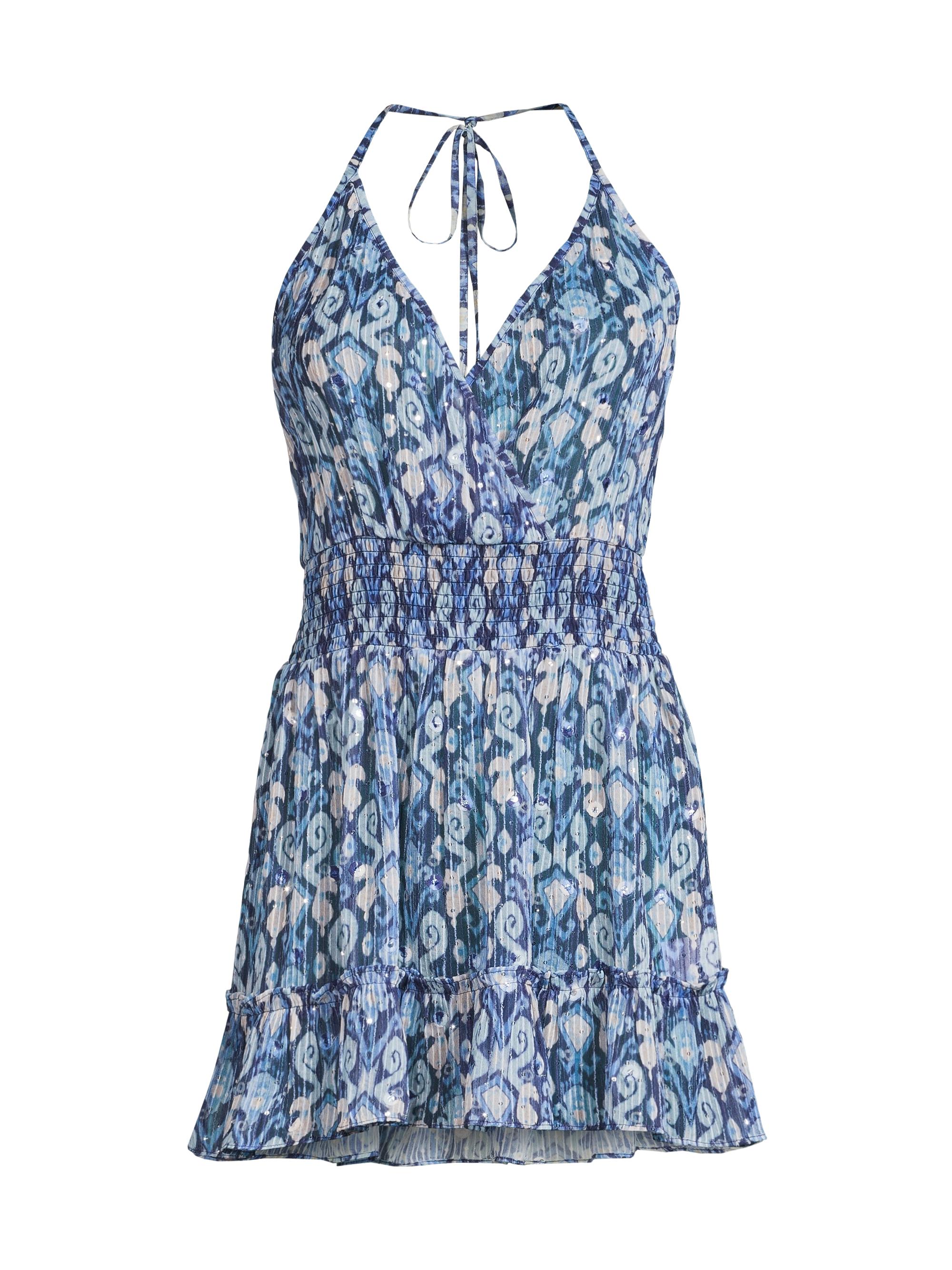 Ramy Brook Women's Liza Smocked Halter Minidress - Navy