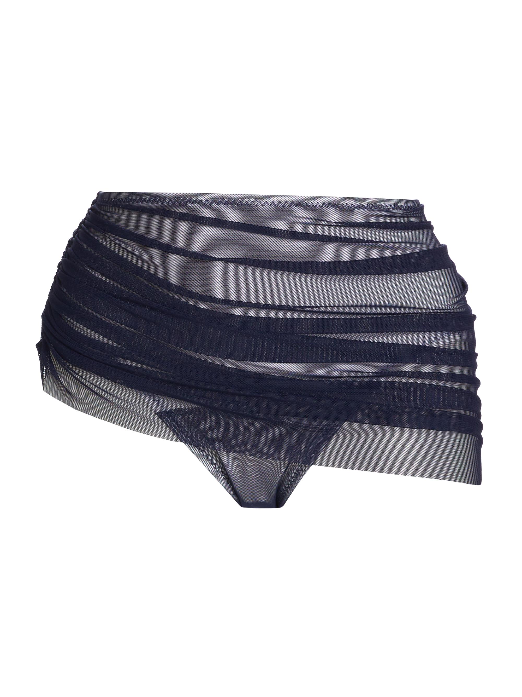 Norma Kamali Women's Diana High-Waisted Bikini Bottom - True Navy