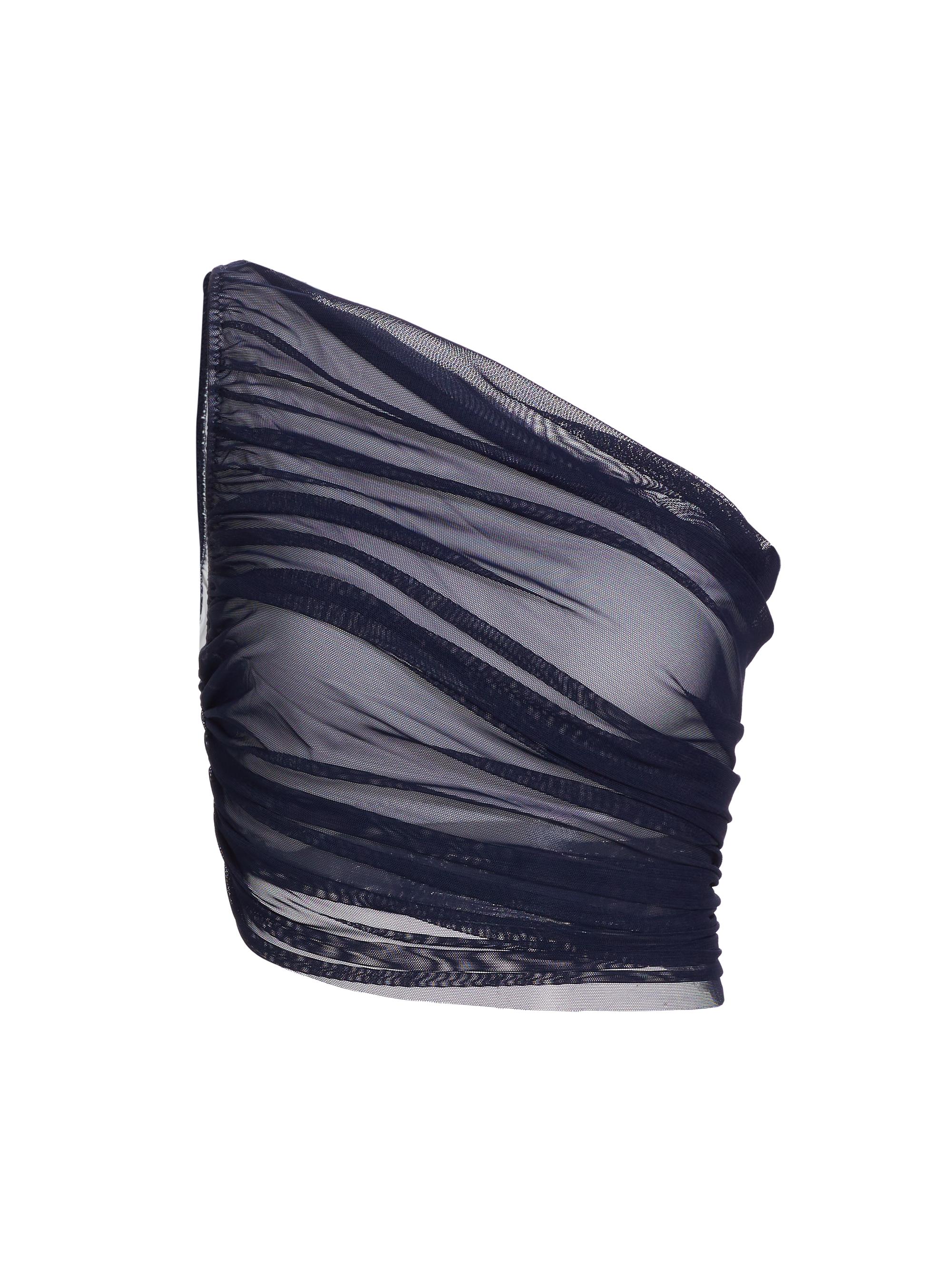 Norma Kamali Women's Diana One-Shoulder Bikini Top - True Navy