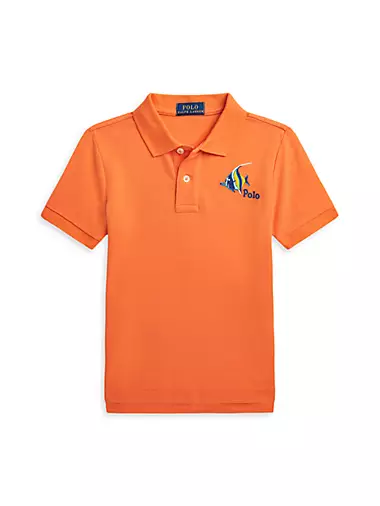 Little Boy's & Boy's Logo Cotton Polo Shirt