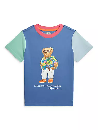 Little Boy's & Boy's Polo Bear Colorblock T-Shirt