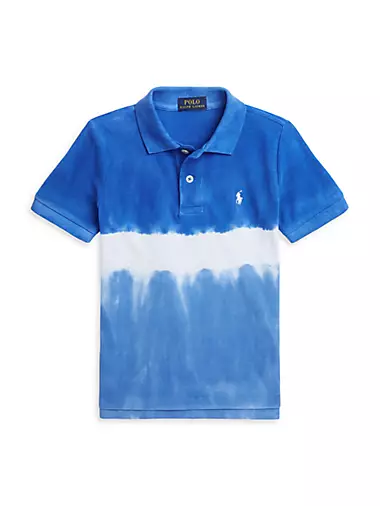 Little Boy's & Boy's Dip-Dye Mesh Polo Shirt