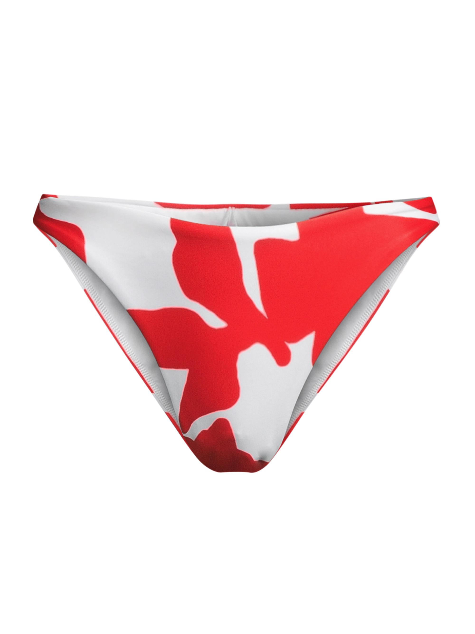 Milly Women's Margot Grand Foliage Bikini Bottom - Red White