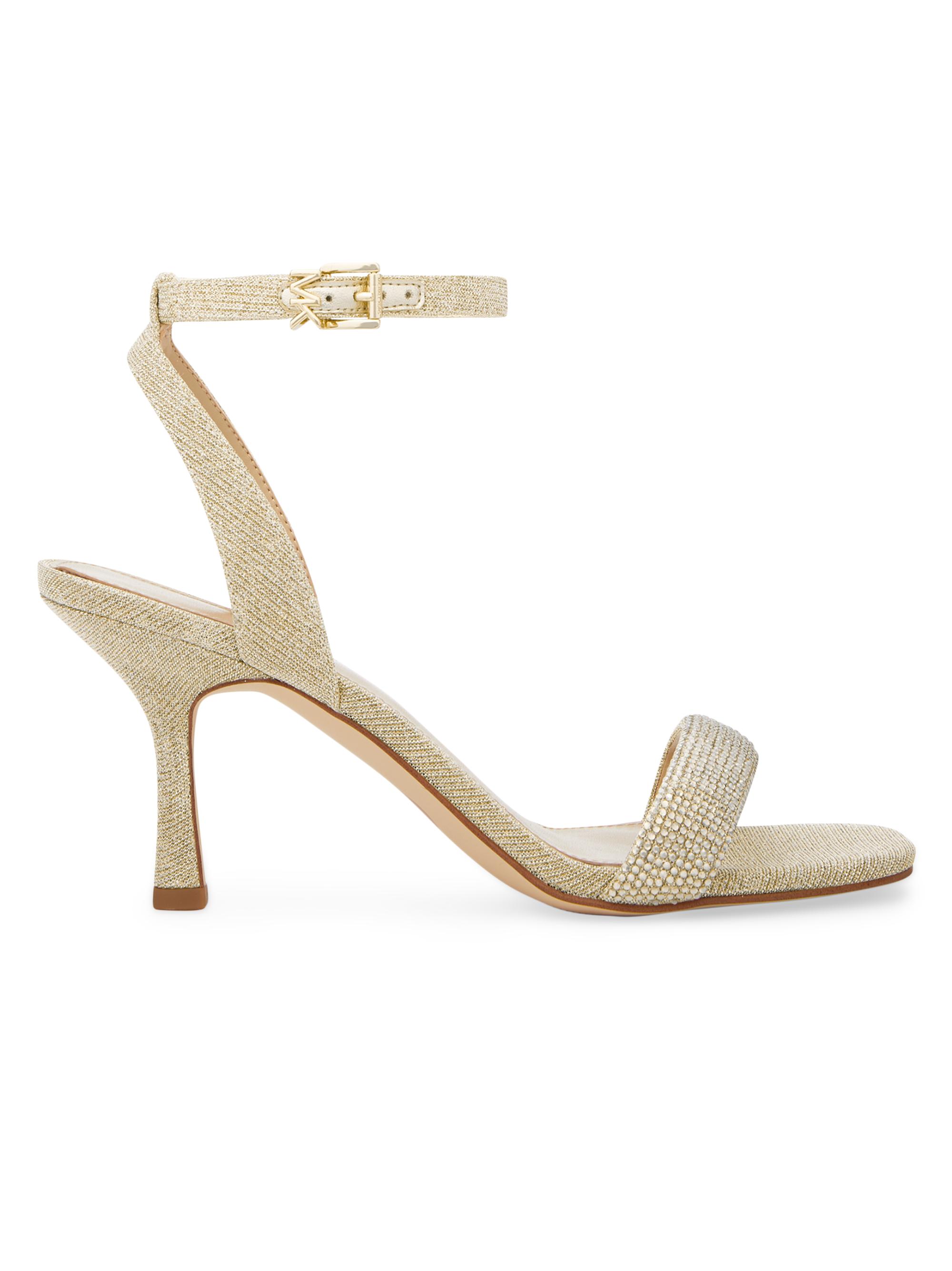 MICHAEL Michael Kors Women's Carrie 75MM Embellished Sandals - Pale Gold