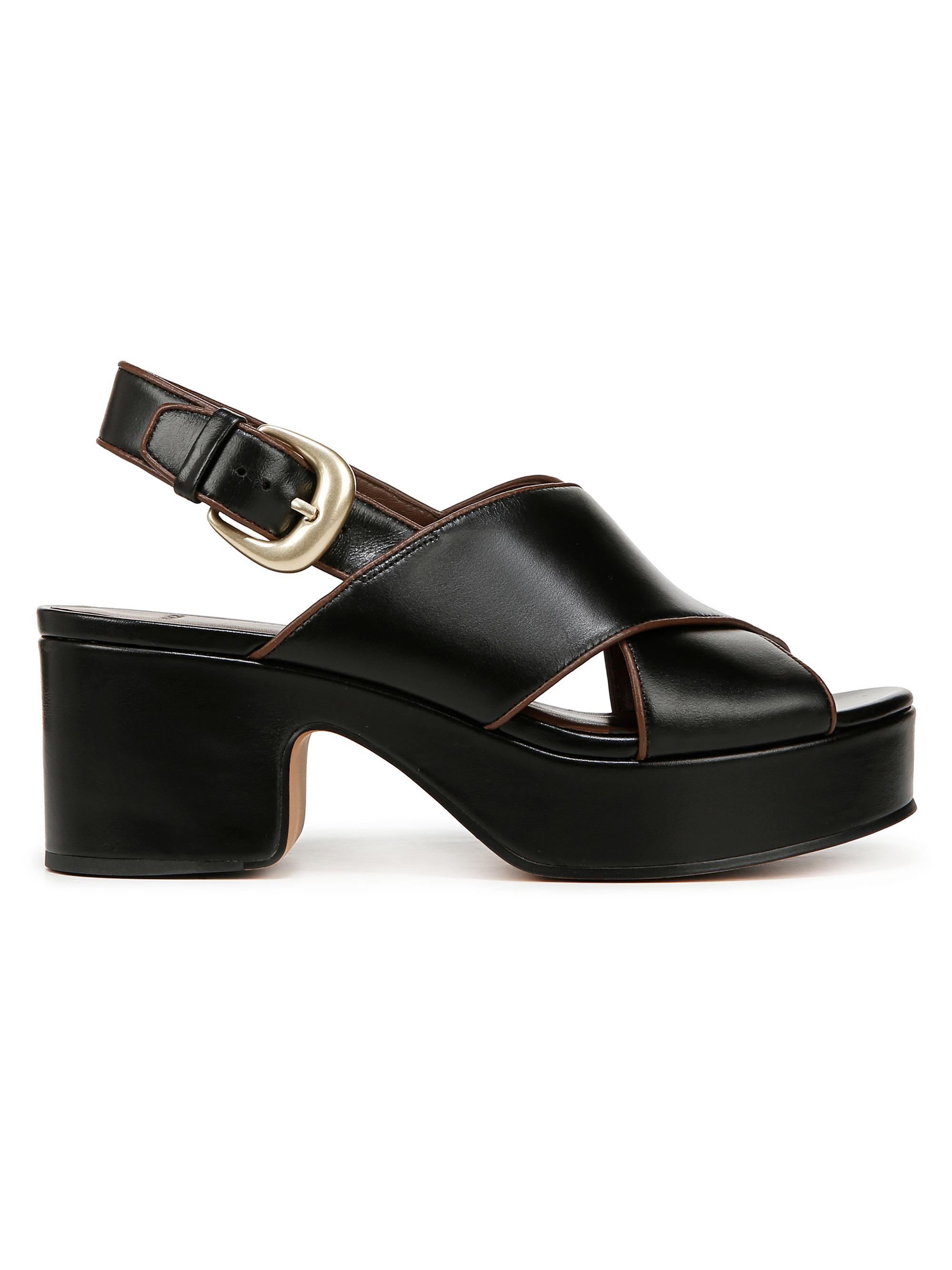 Vince Women's Marlene 60MM Leather Platform Sandals - Black