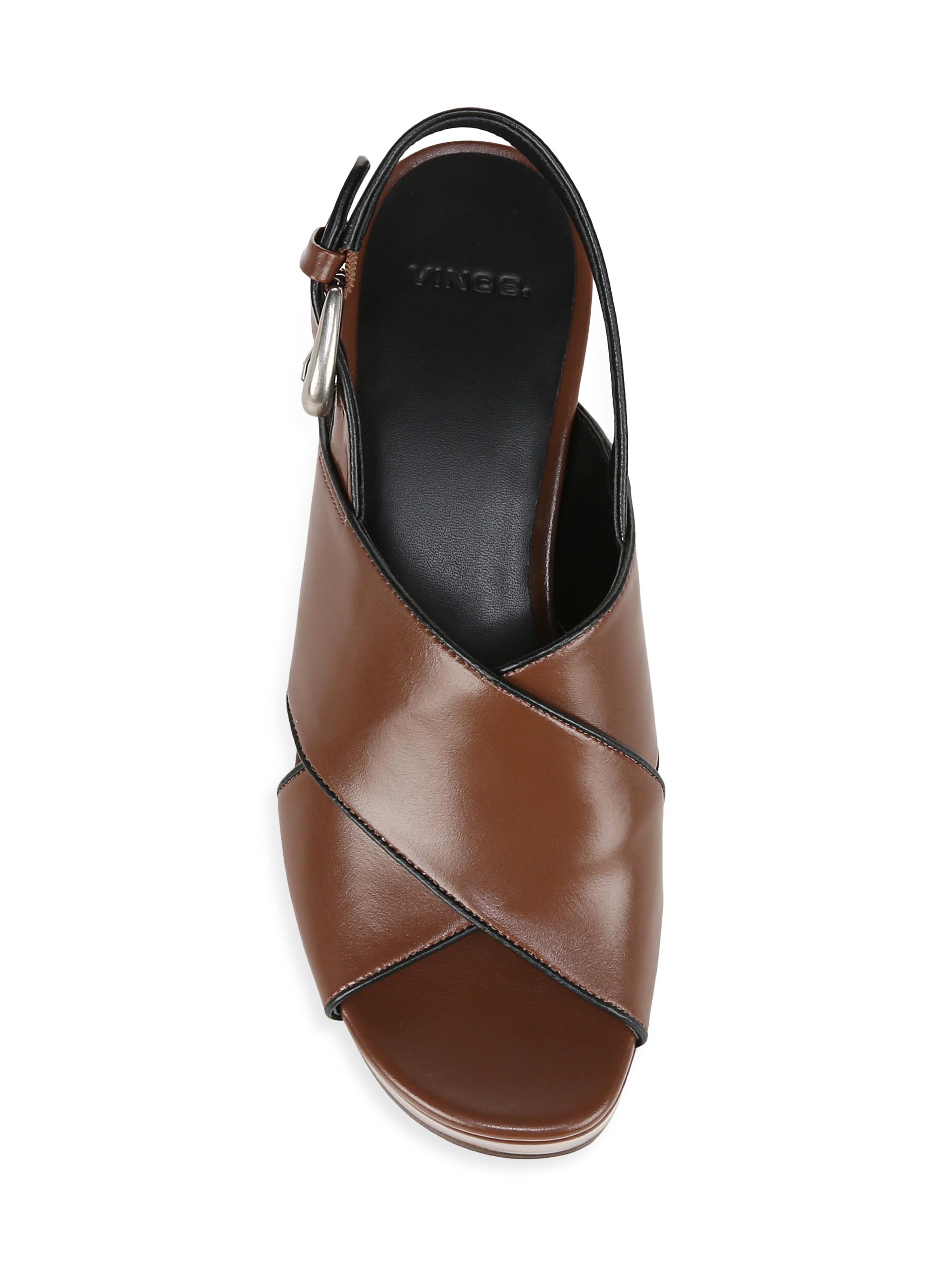 Vince Marlene 60MM Leather Platform Sandals | Saks Fifth Avenue