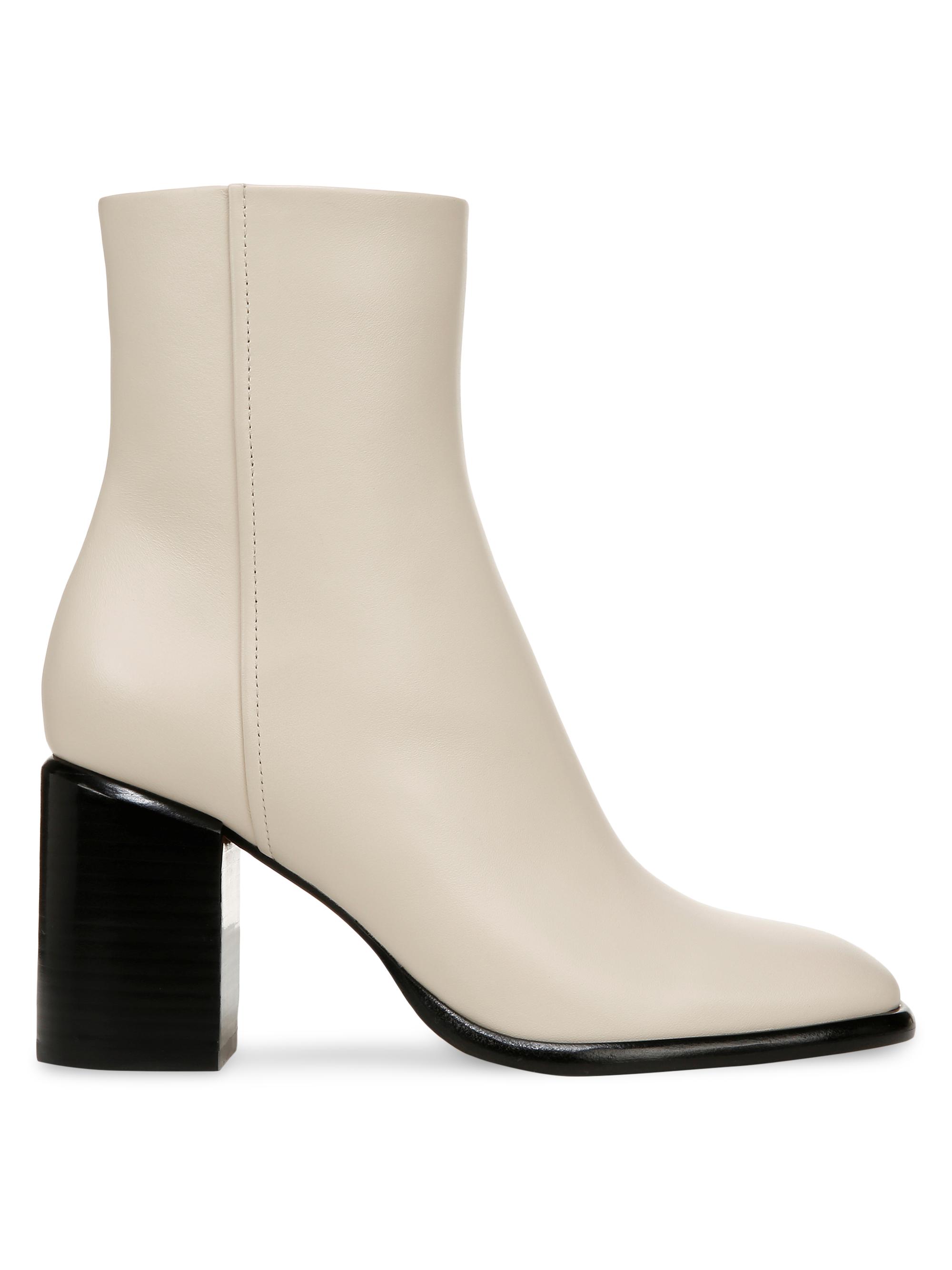 Vince Women's Luca 80MM Leather Ankle Booties - Flax