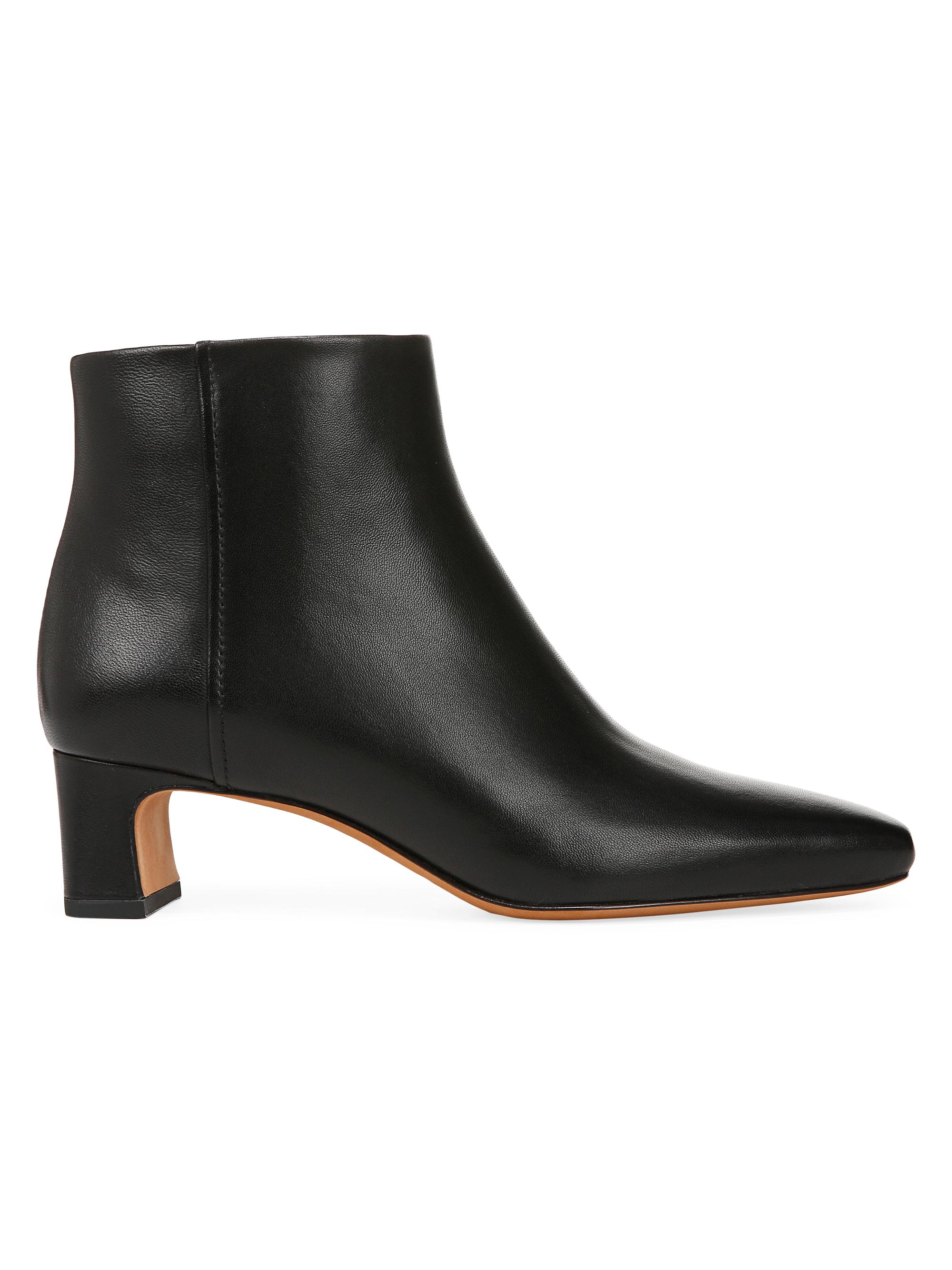 Vince Women's Silvana 45MM Leather Ankle Booties - Black