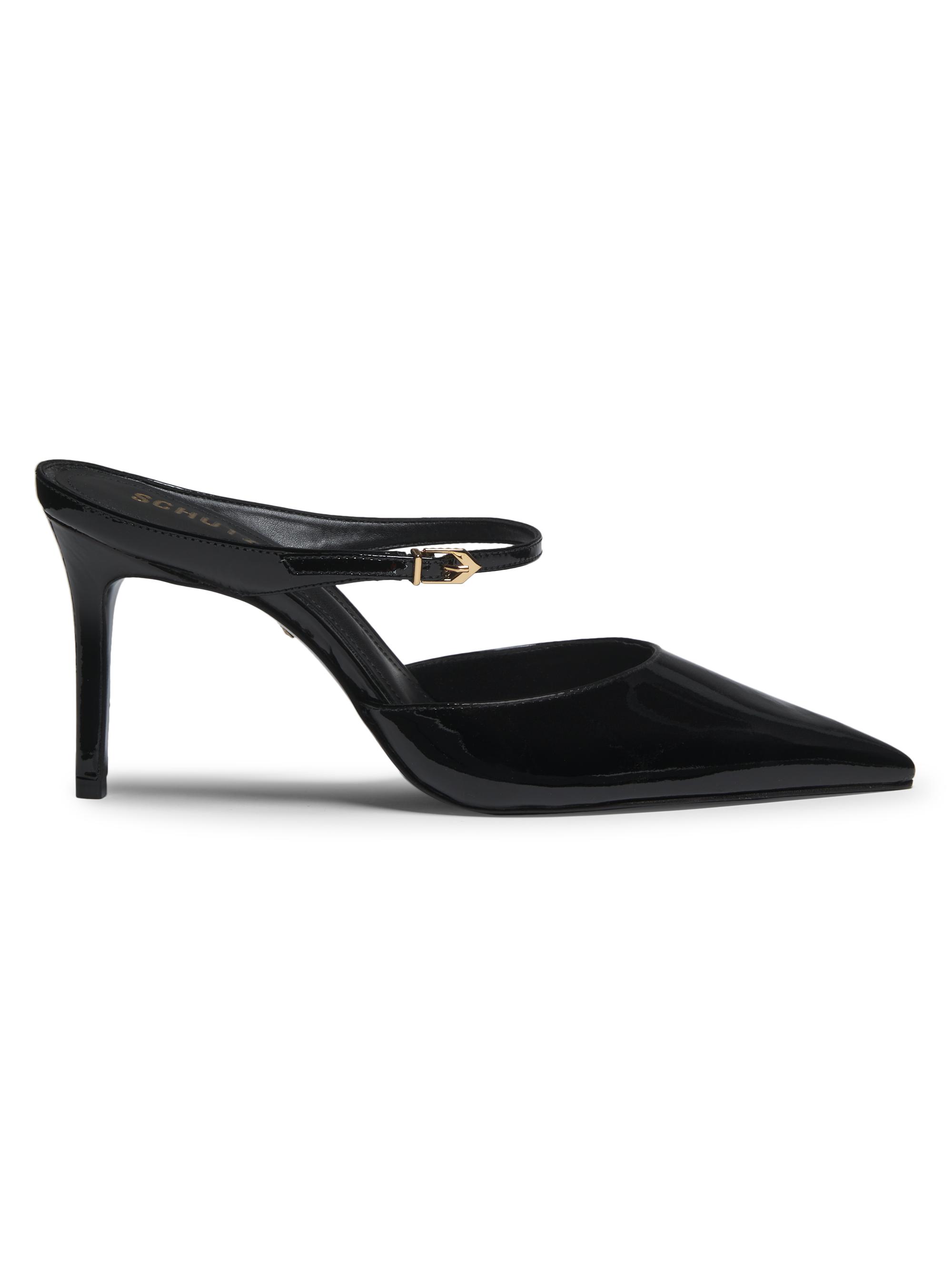 Schutz Women's Laura 75MM Patent Leather Mules - Black