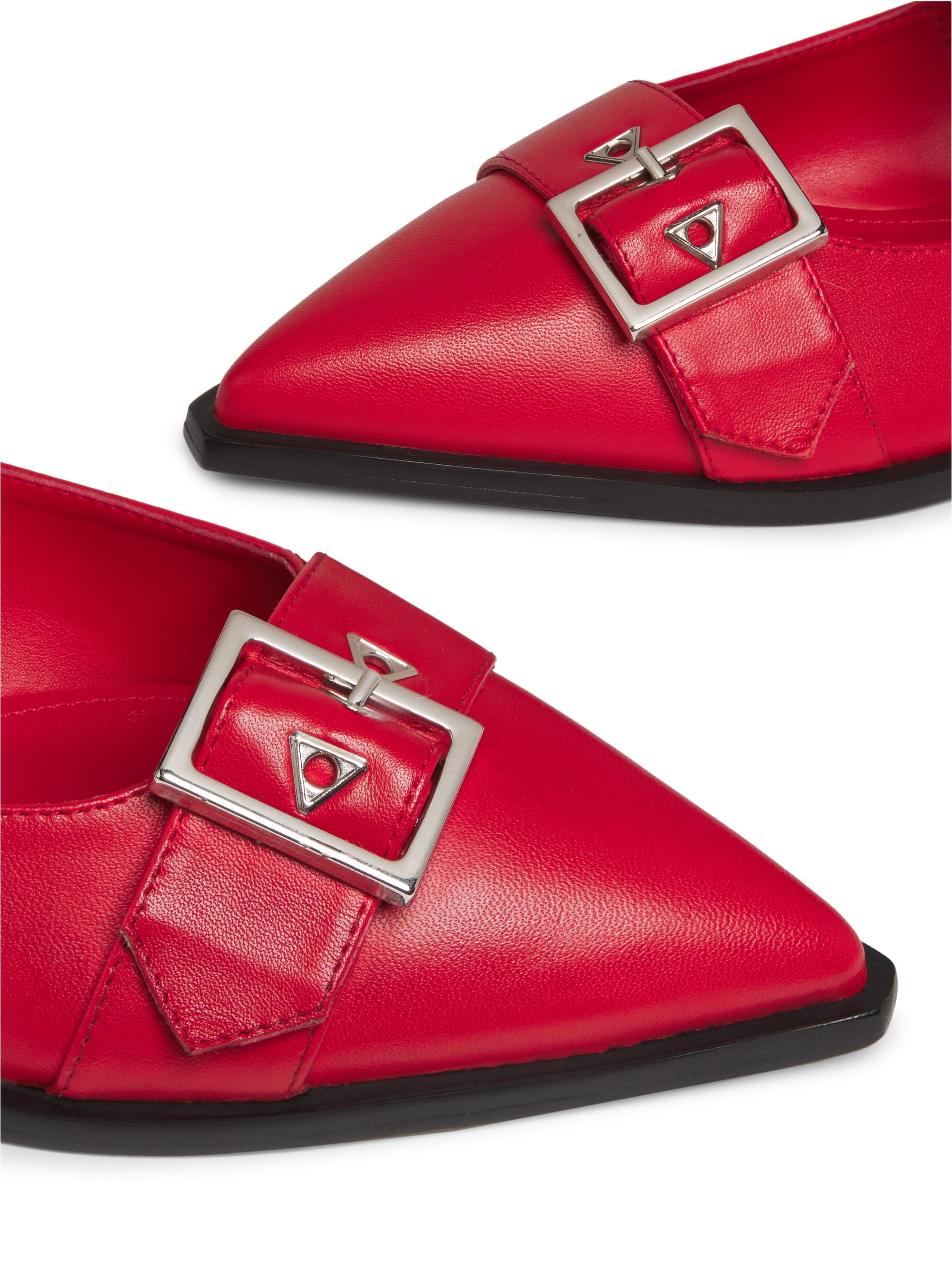 SCHUTZ Women's Darla Sling Flats - Pointed Toe With Buckle Strap & Cushioned Footbed