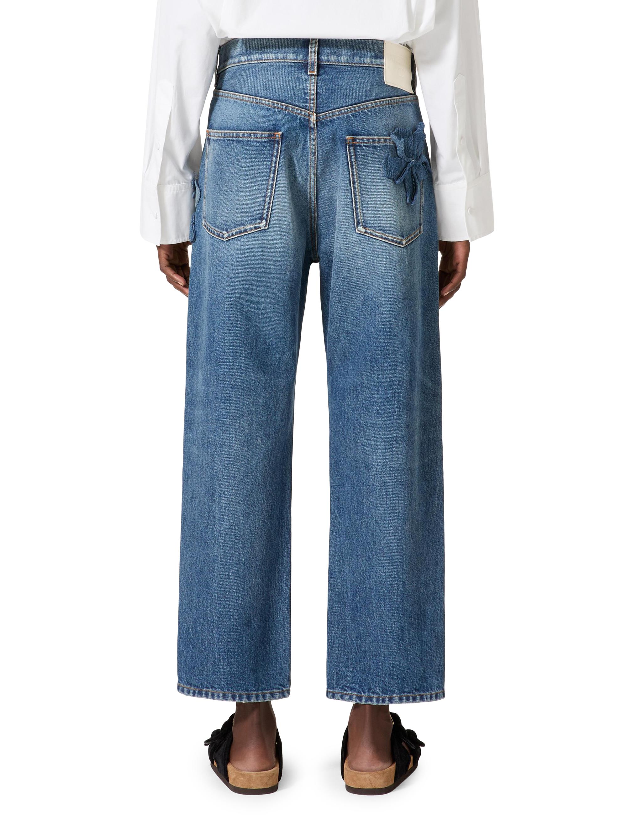 Valentino Garavani Embroidered Denim Pants | Saks Fifth Avenue