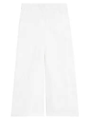 Terena Linen-Blend Wide Crop Pants