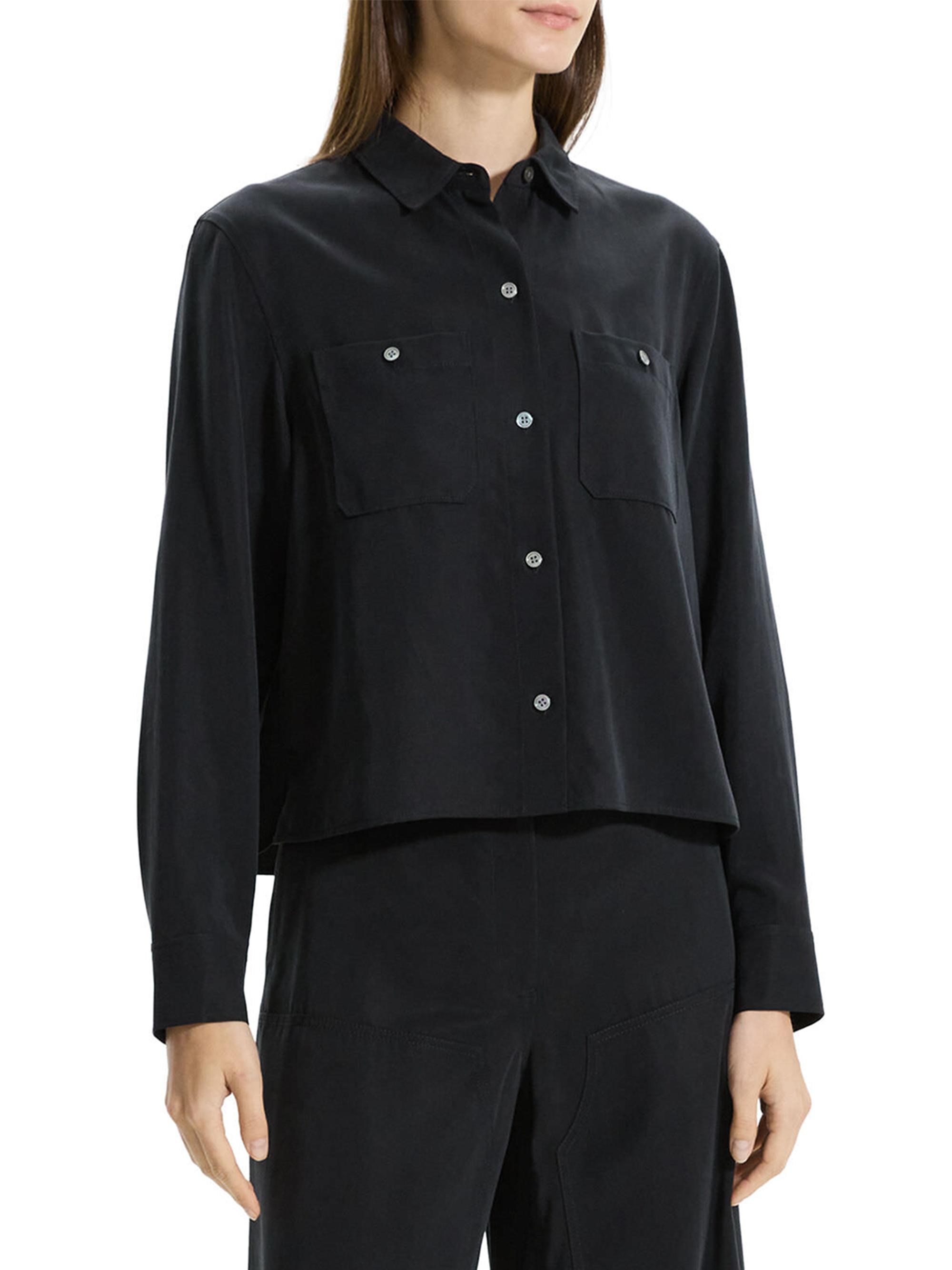Theory Boxy Button-Front Shirt | Saks Fifth Avenue