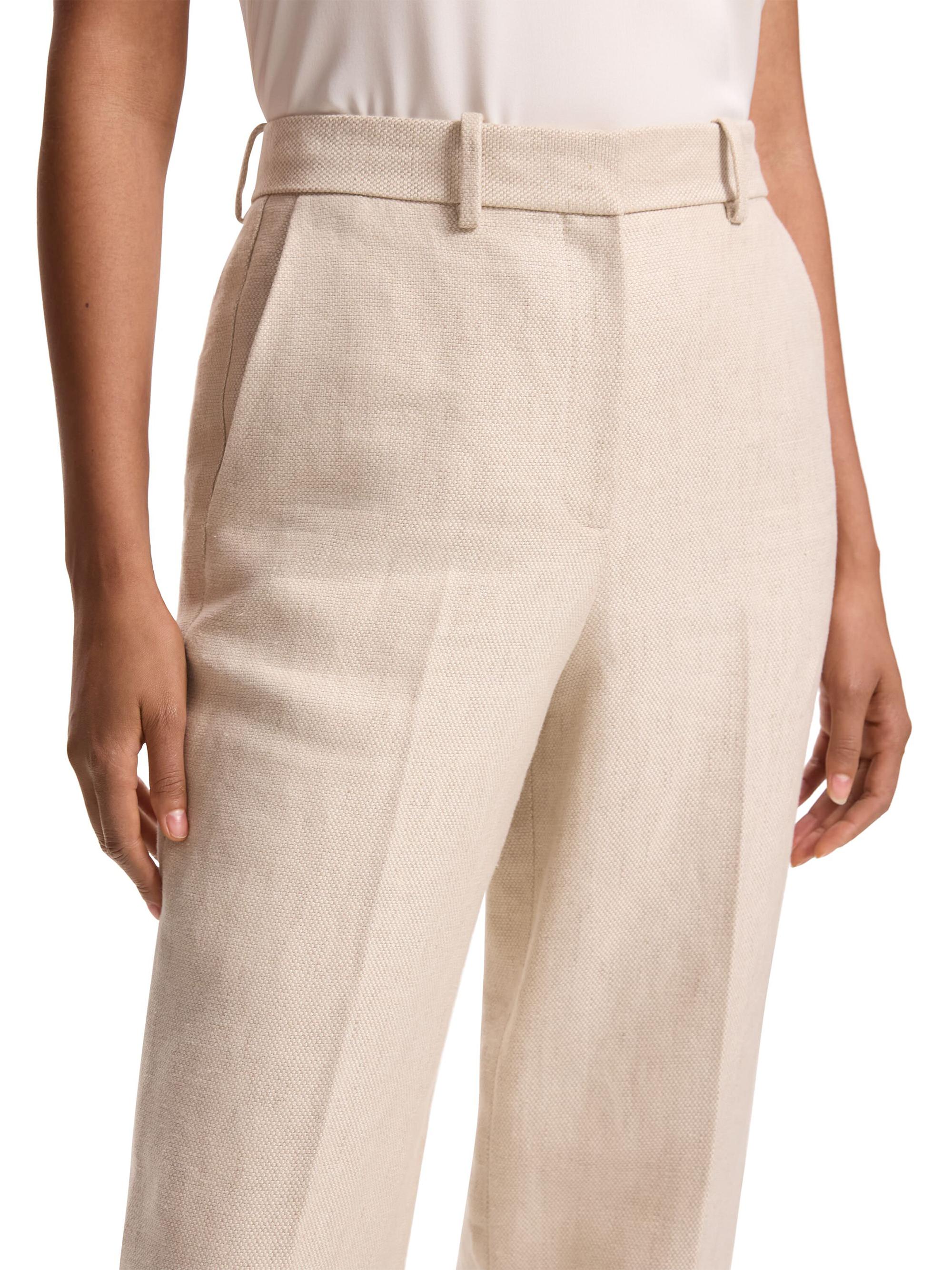 Theory Linen Straight-Leg Pants | Saks Fifth Avenue