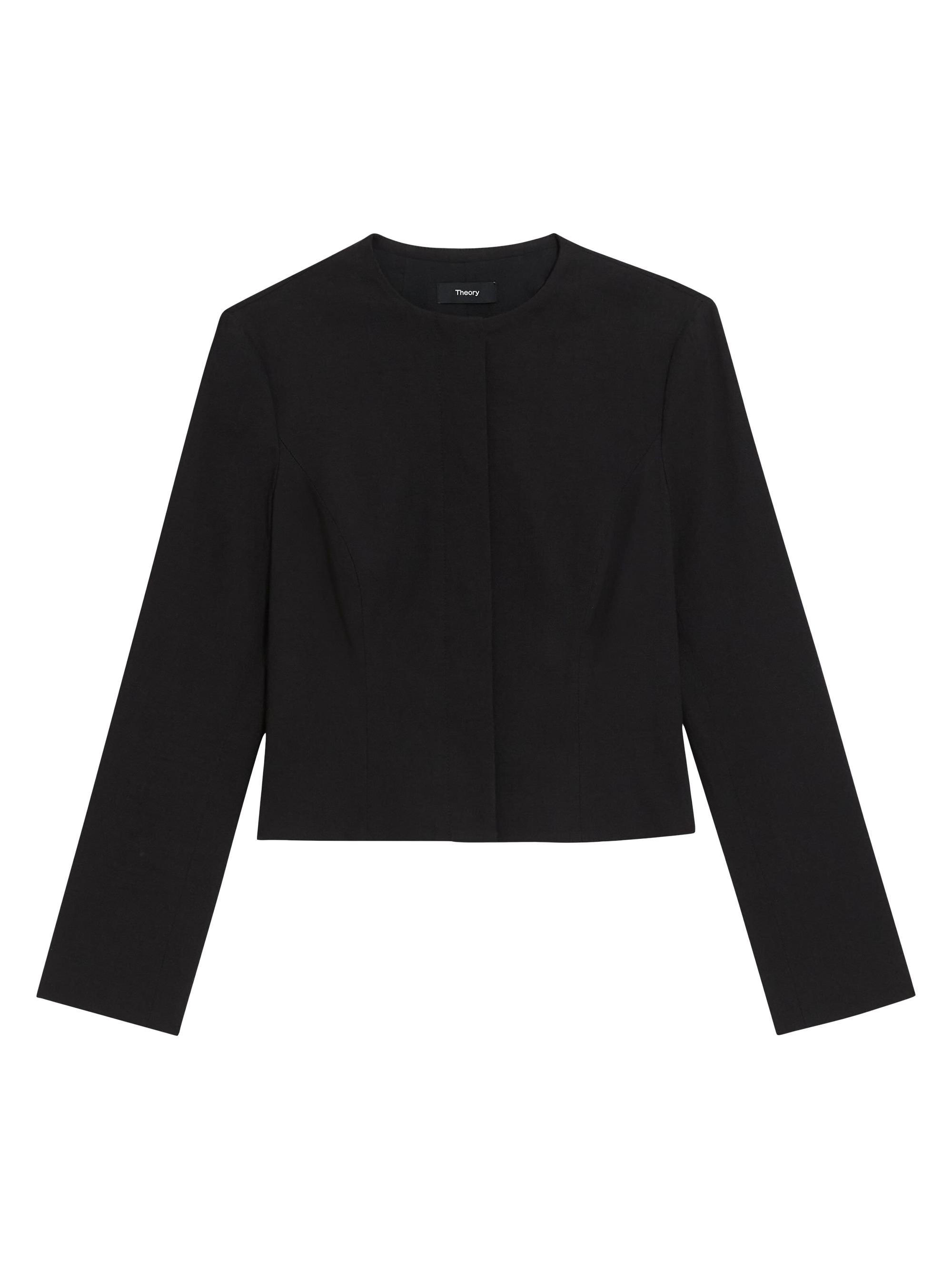 Theory Women's Cropped Peplum Jacket - Black