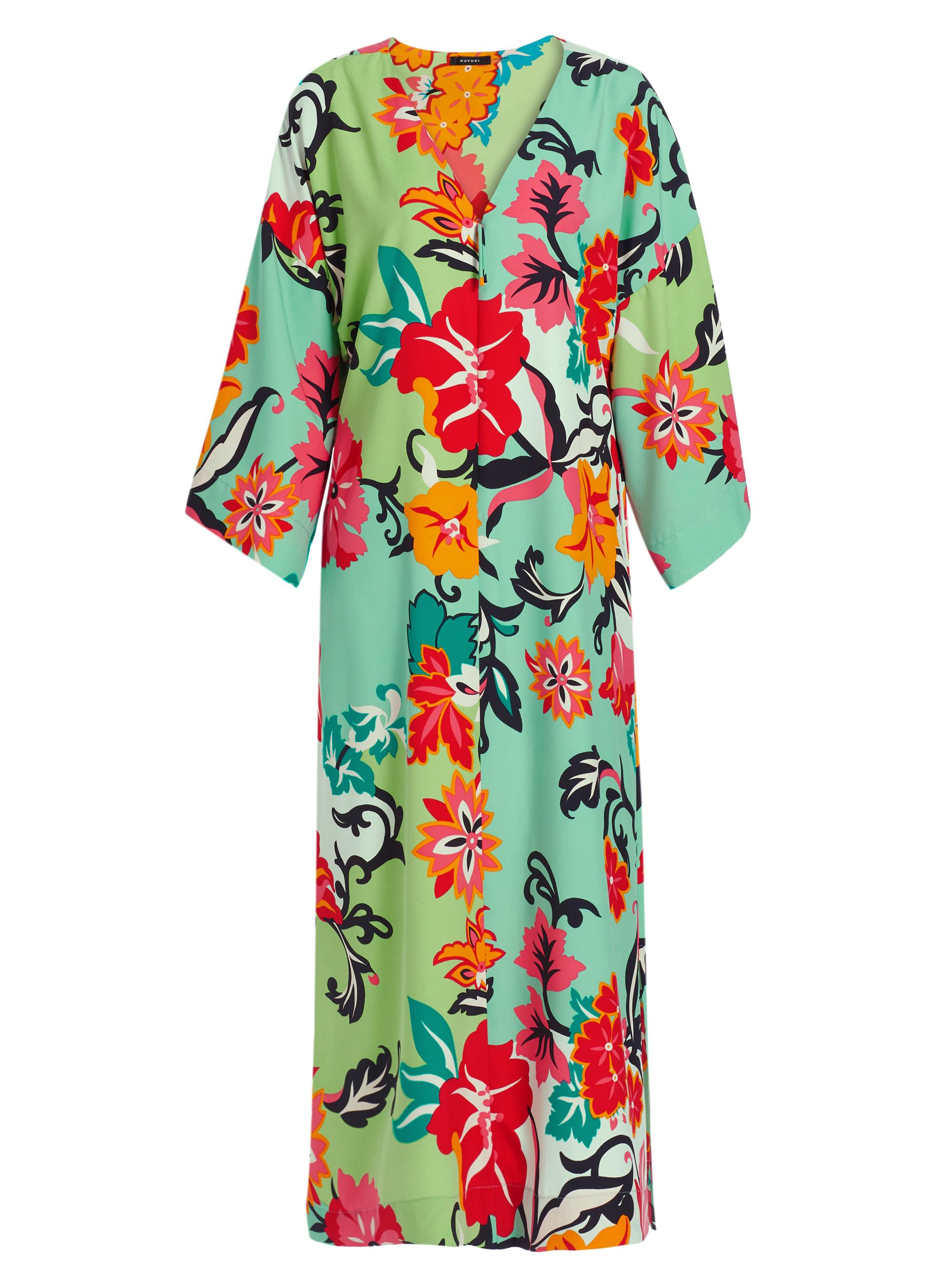 Natori Women's Bliss Harmony Printed Cotton Midi-Dress - Blue Multi