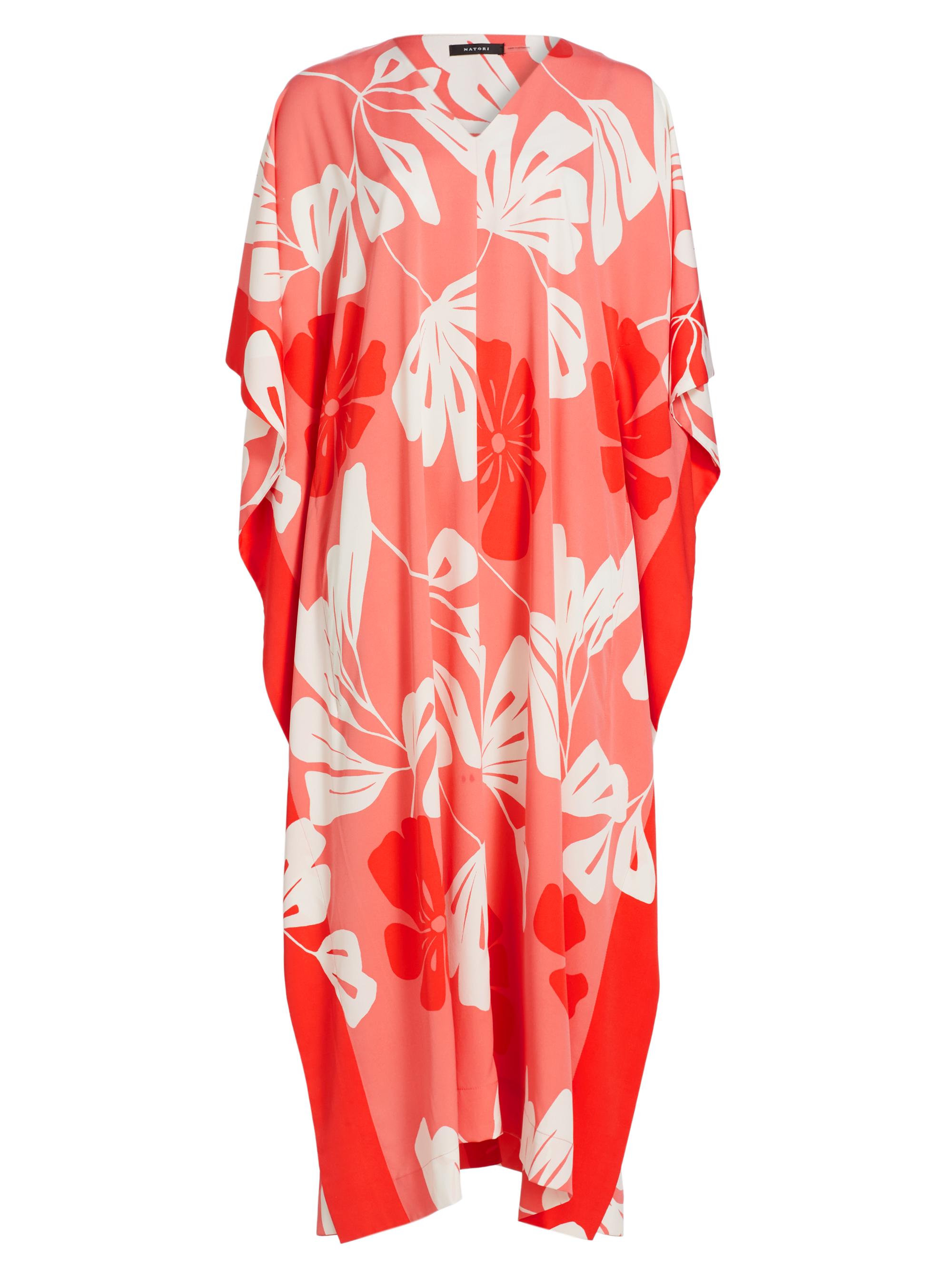 Natori Women's Palma Crêpe de Chine Caftan Dress - Pink