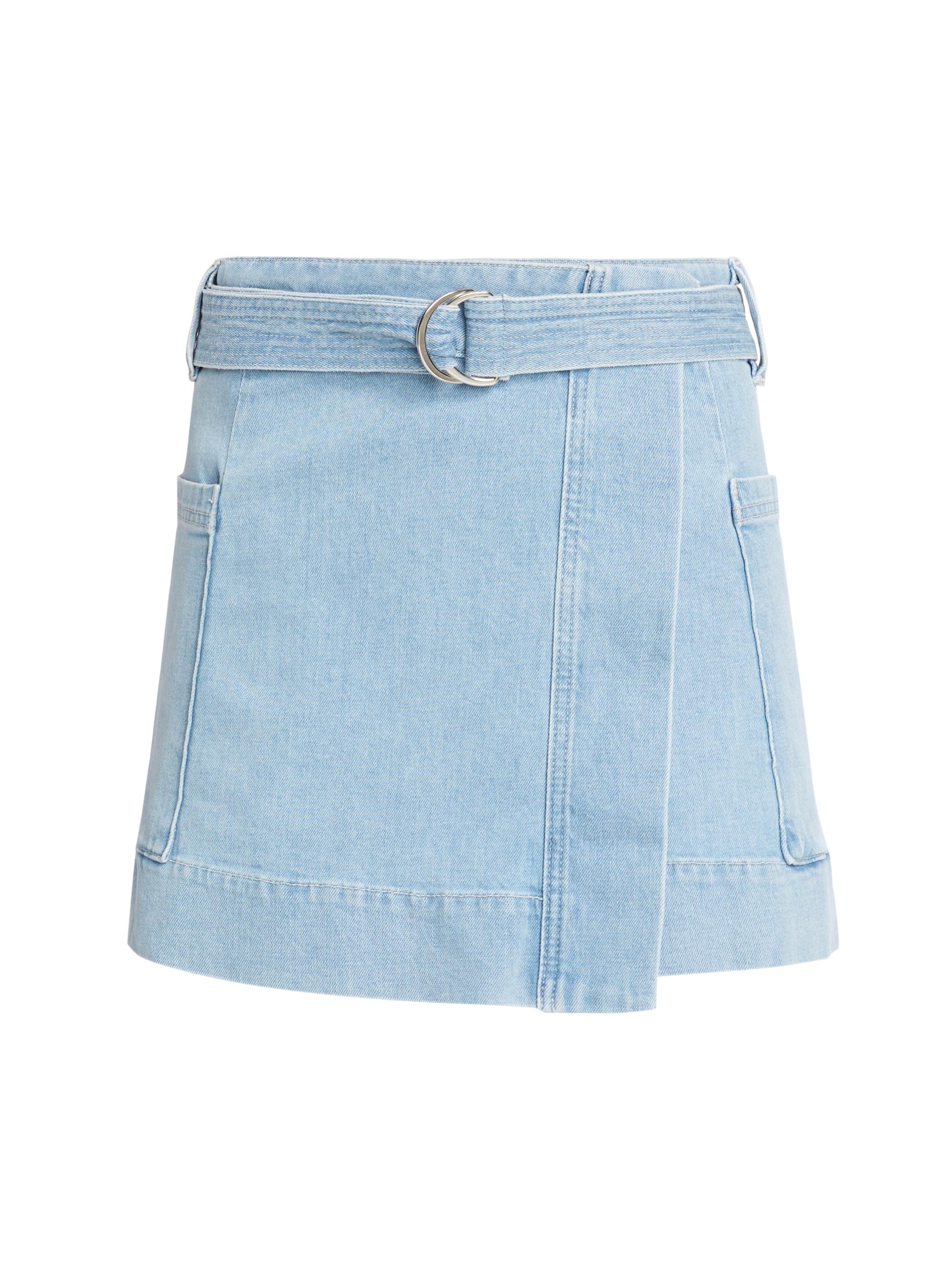 Rails Women's Deanna Wrap Denim Miniskirt - Blue Mist