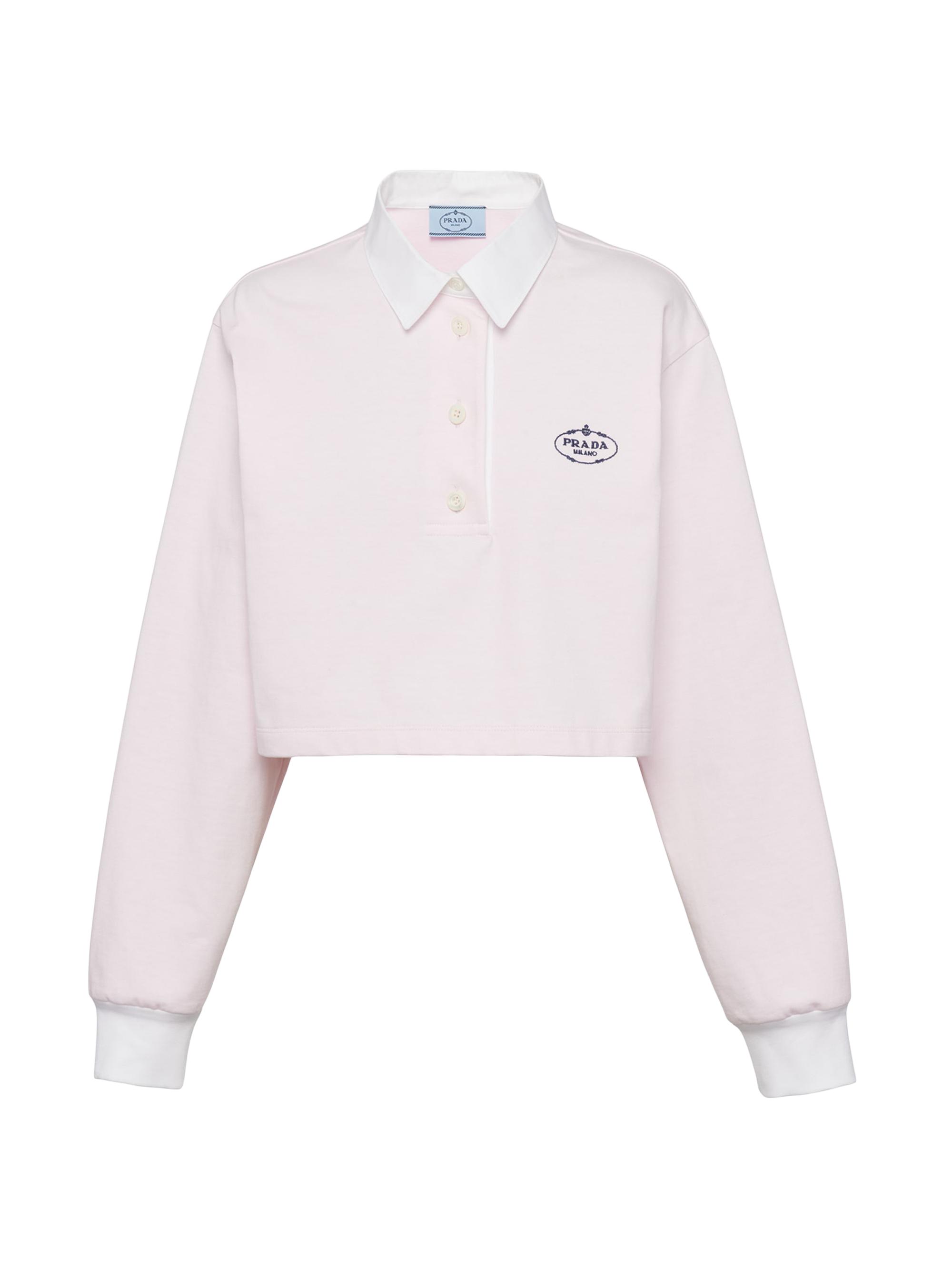 Prada Women's Jersey Polo T-Shirt - Purple