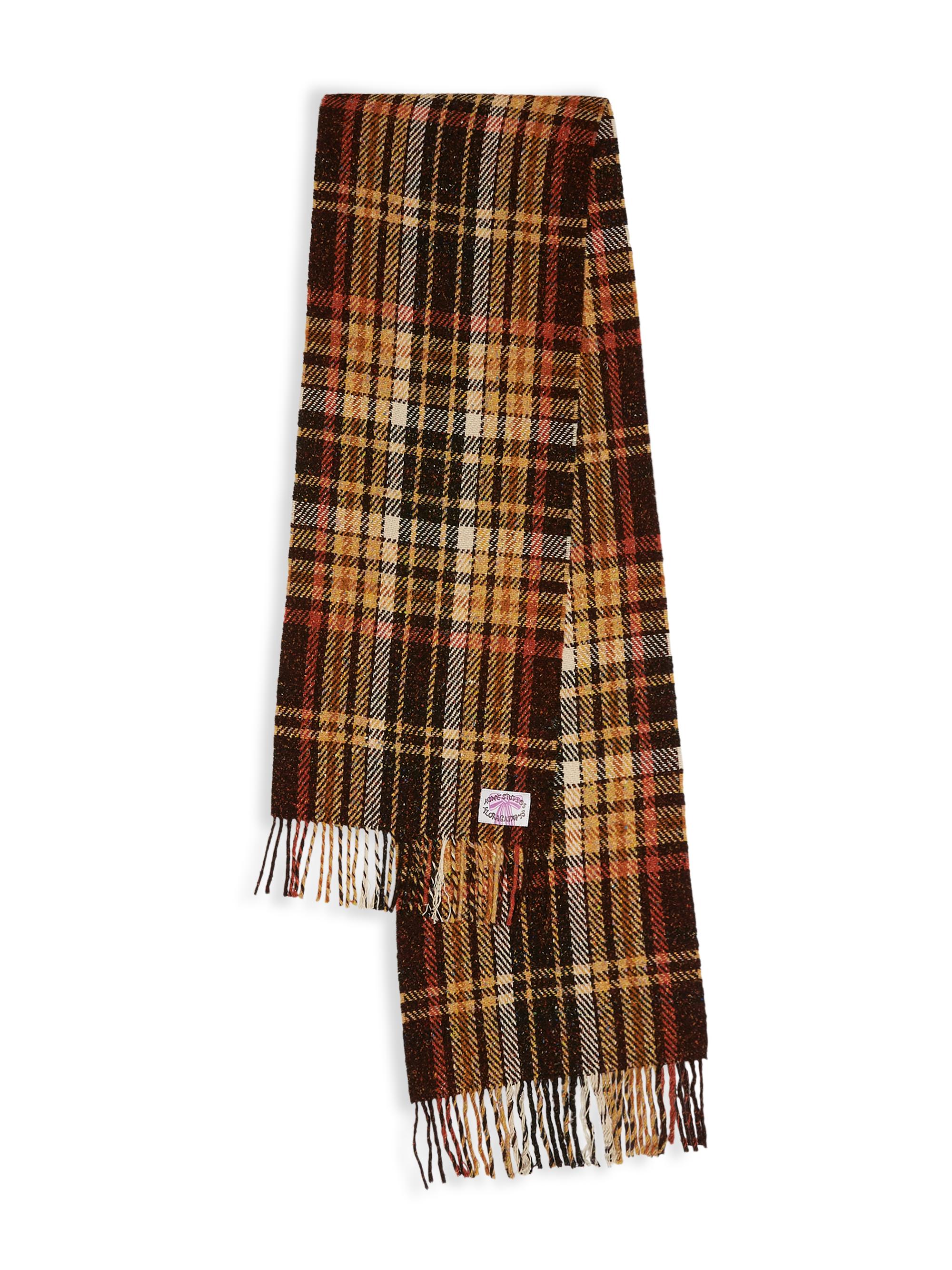 Acne Studios Men's Wool-Blend Plaid Scarf - Brown