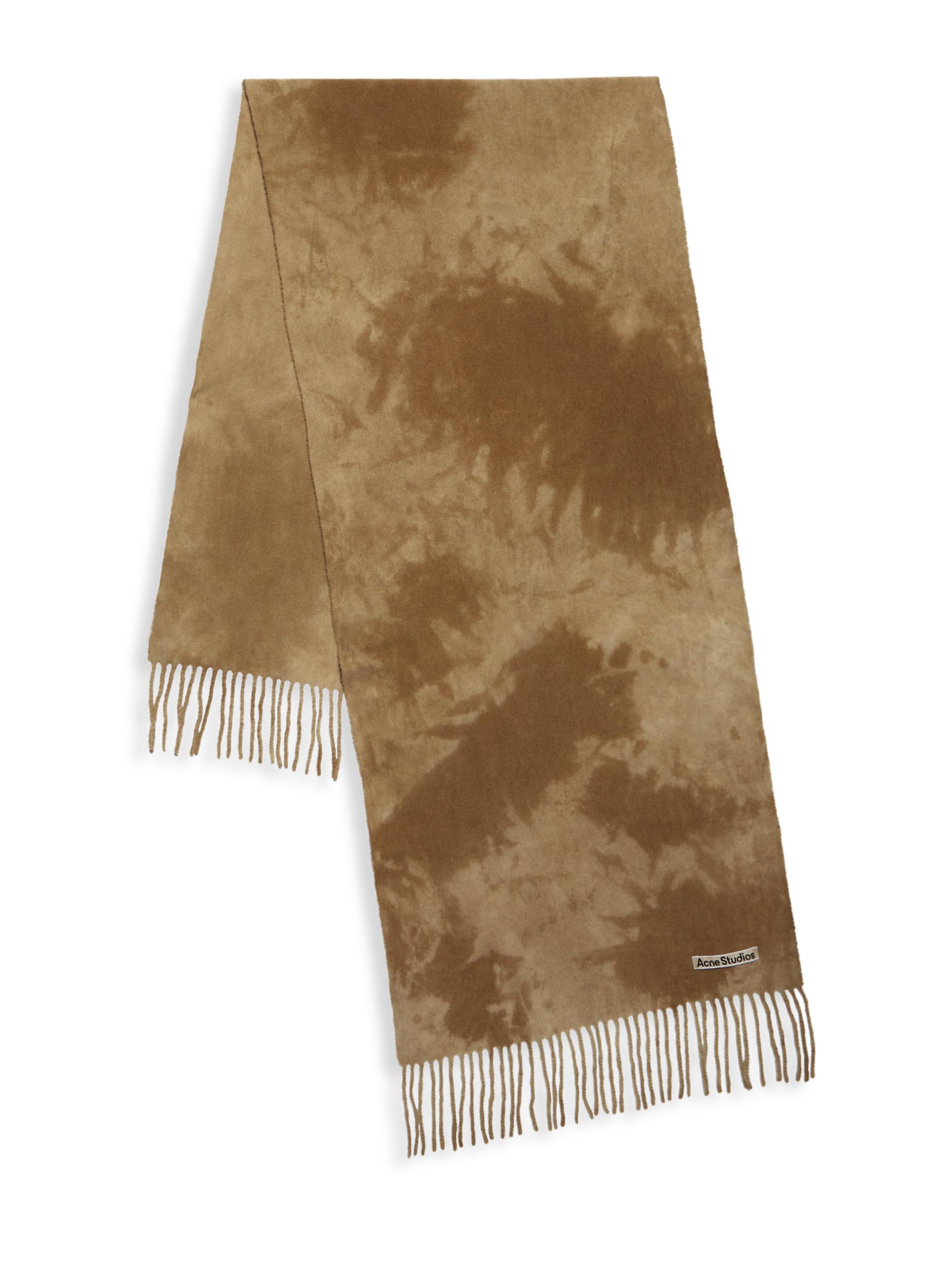 Acne Studios Men's Tie-Dye Wool Scarf - Khaki Green