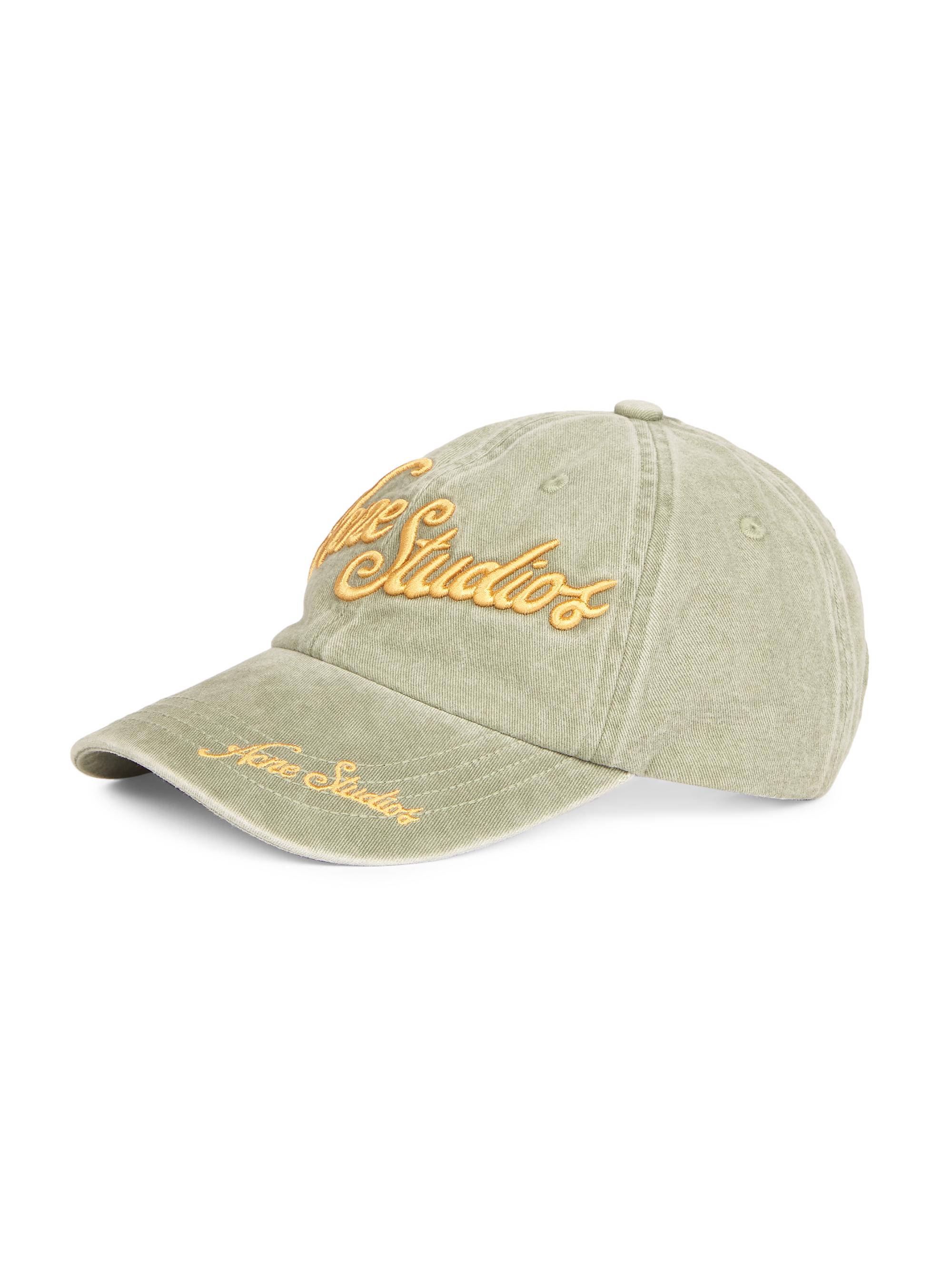 Acne Studios Men's Logo Canvas Cap - Sage Green