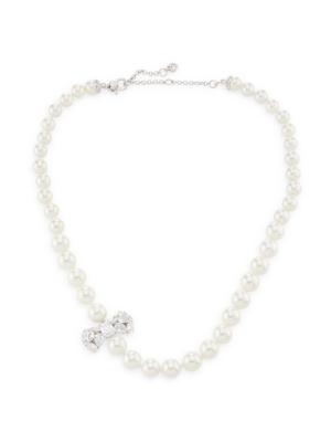 Imitation Pearl & Crystal Choker