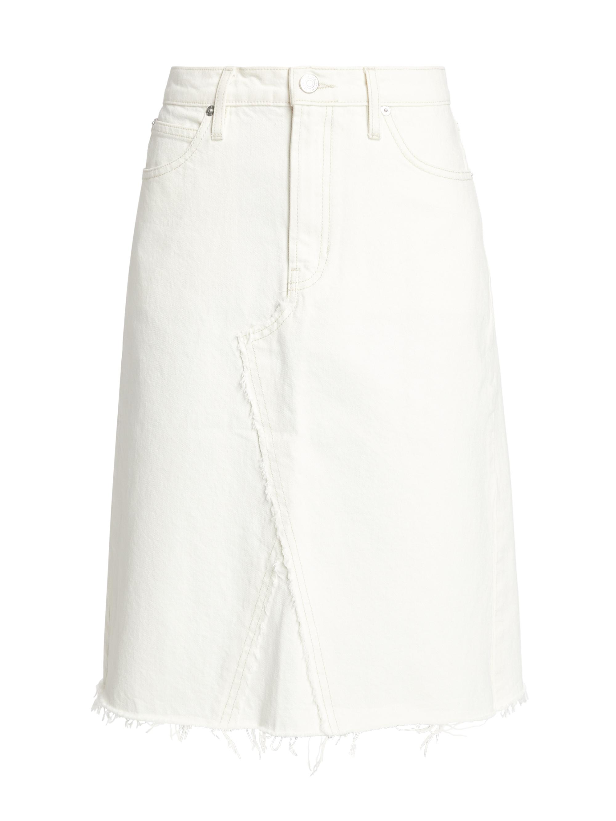 Frame Women's Denim Deconstructed Midi-Skirt - Au Natural Clean
