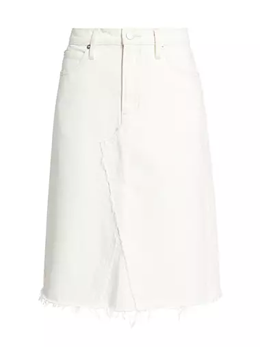 Denim Deconstructed Midi-Skirt