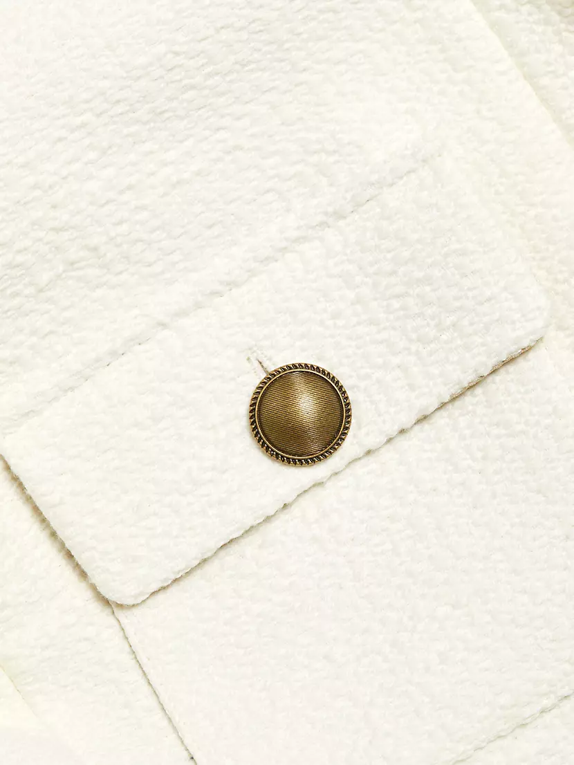 Shop Frame Tweed Button-Front Jacket | Saks Fifth Avenue