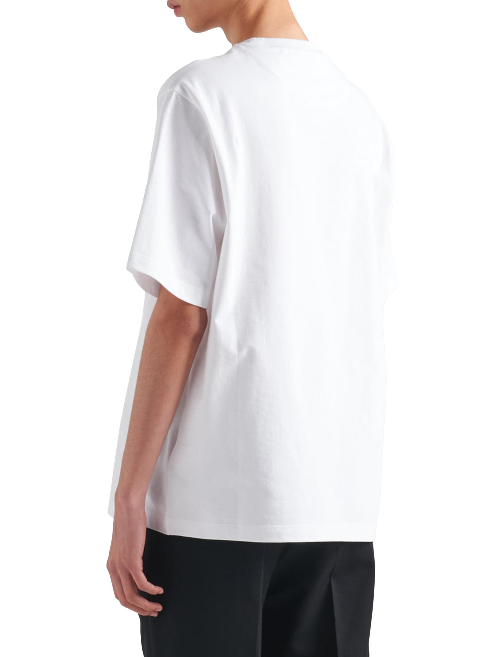Prada Men's Cotton T-Shirt - White | Thumbnail 5