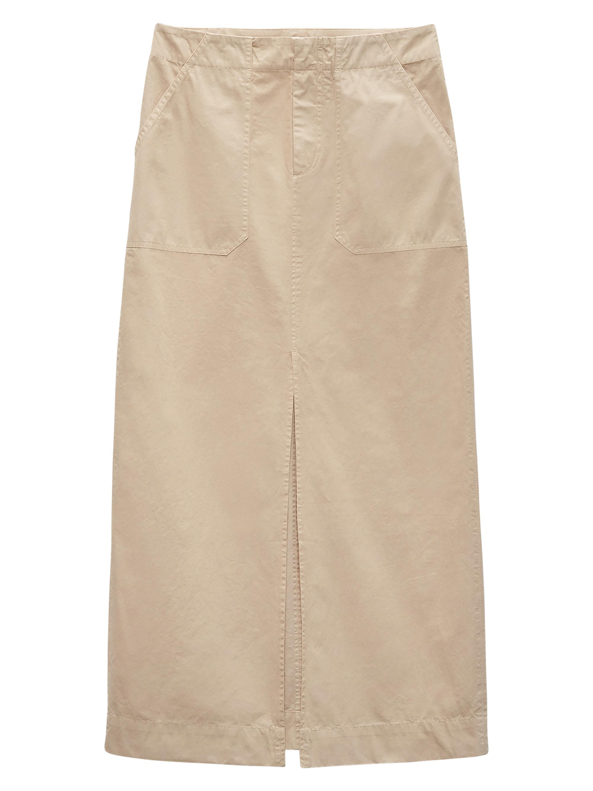 rag & bone Women's Leyton Cotton Twill Maxi Skirt - Khaki