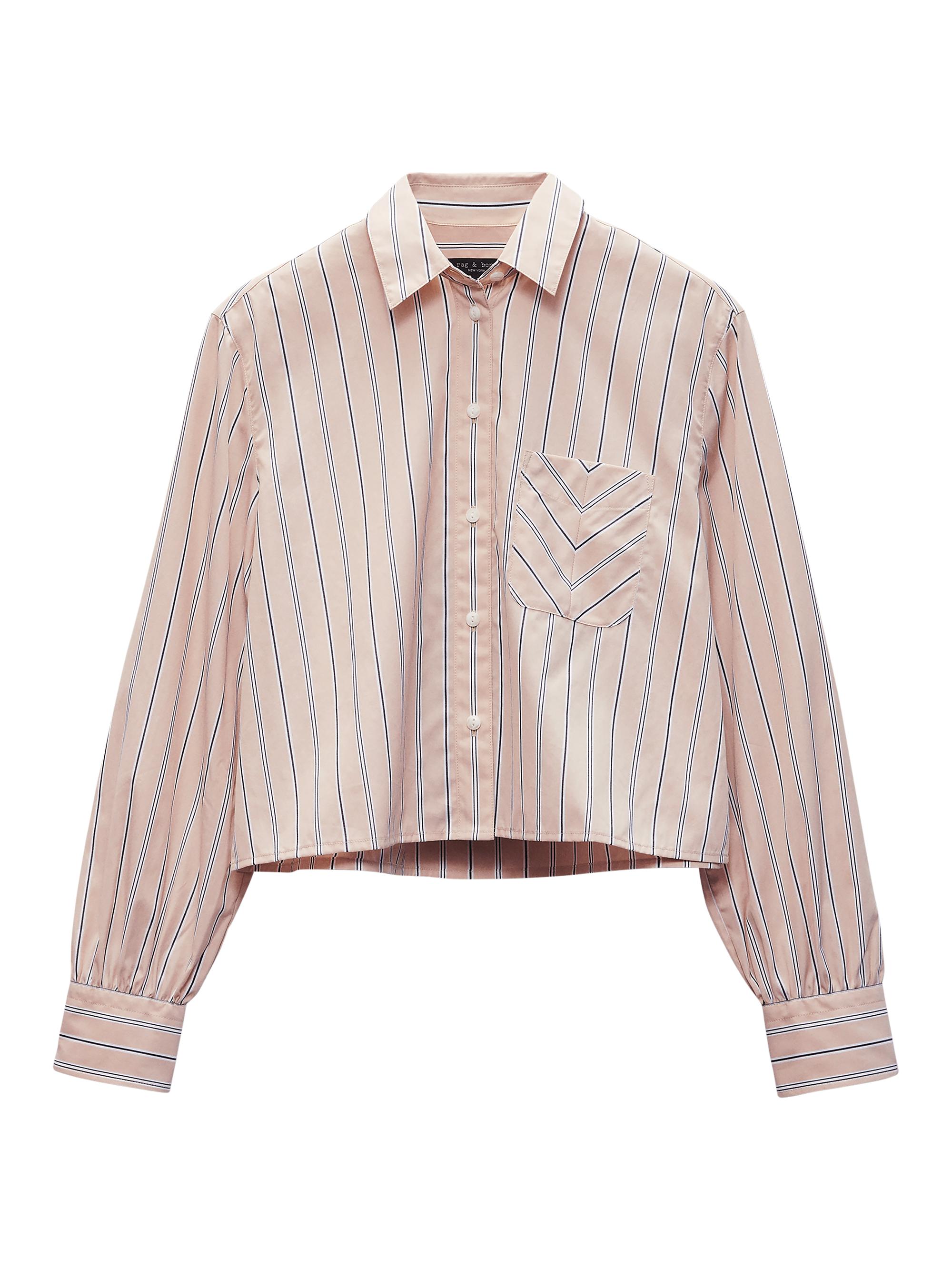 rag & bone Women's Maxine Striped Cotton Shirt - Khaki Multi