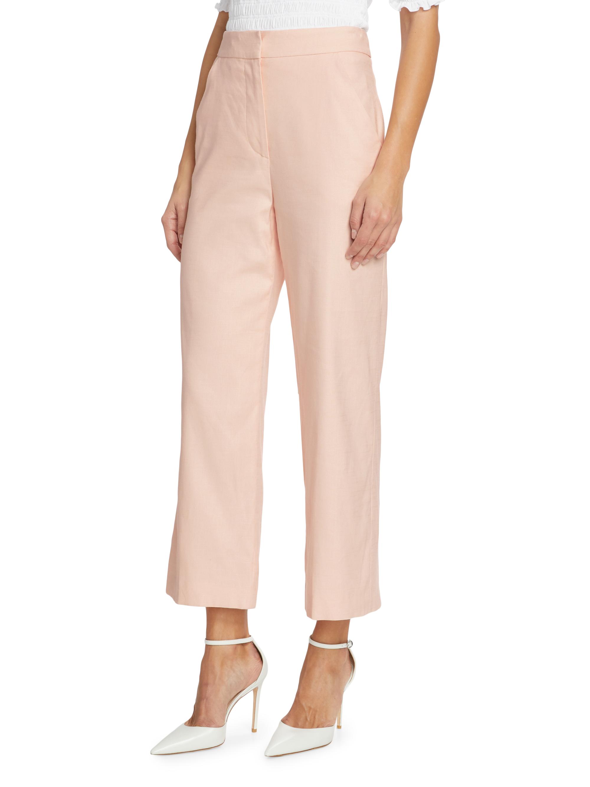 Veronica Beard Brixton Linen-Blend Crop Pants | Saks Fifth Avenue