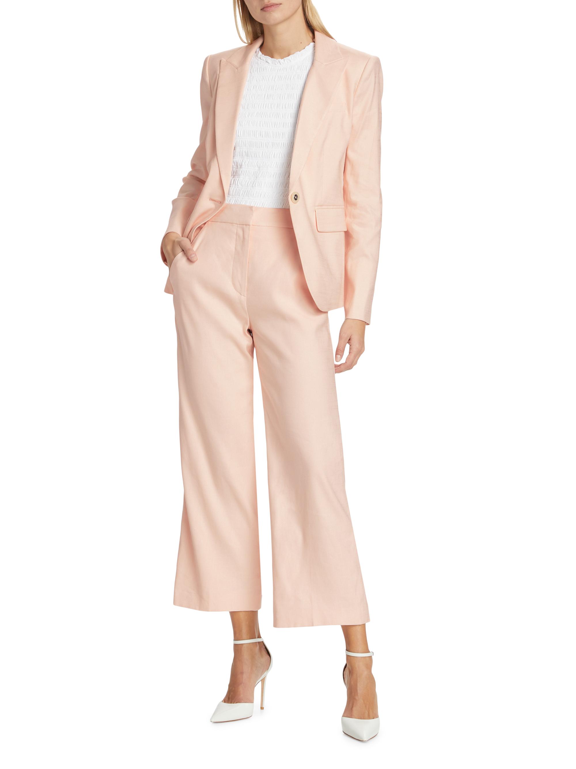 Veronica Beard Brixton Linen-Blend Crop Pants | Saks Fifth Avenue